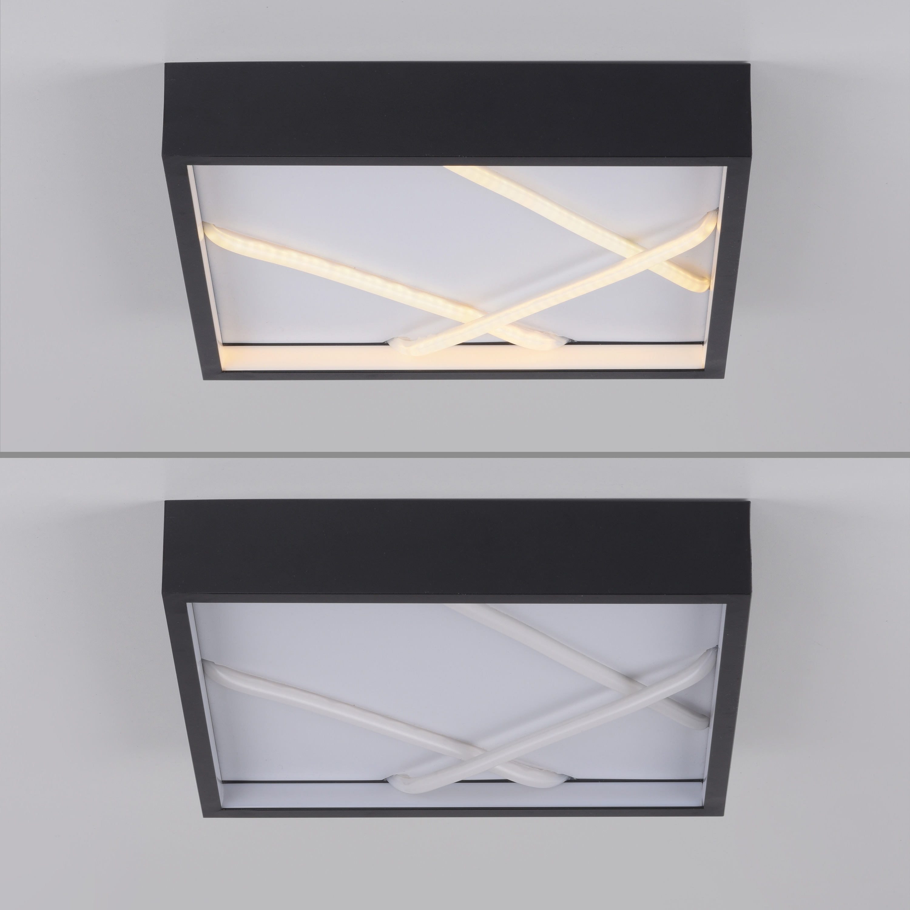 JUST LIGHT LED-Deckenleuchte 14092-18, 28W, 3000K, 3500lm, warmweiß, IP20, schwarz JUST LIGHT LED-Deckenleuchte 14092-18, 28W, 3000K, 3500lm, warmweiß, IP20, schwarz