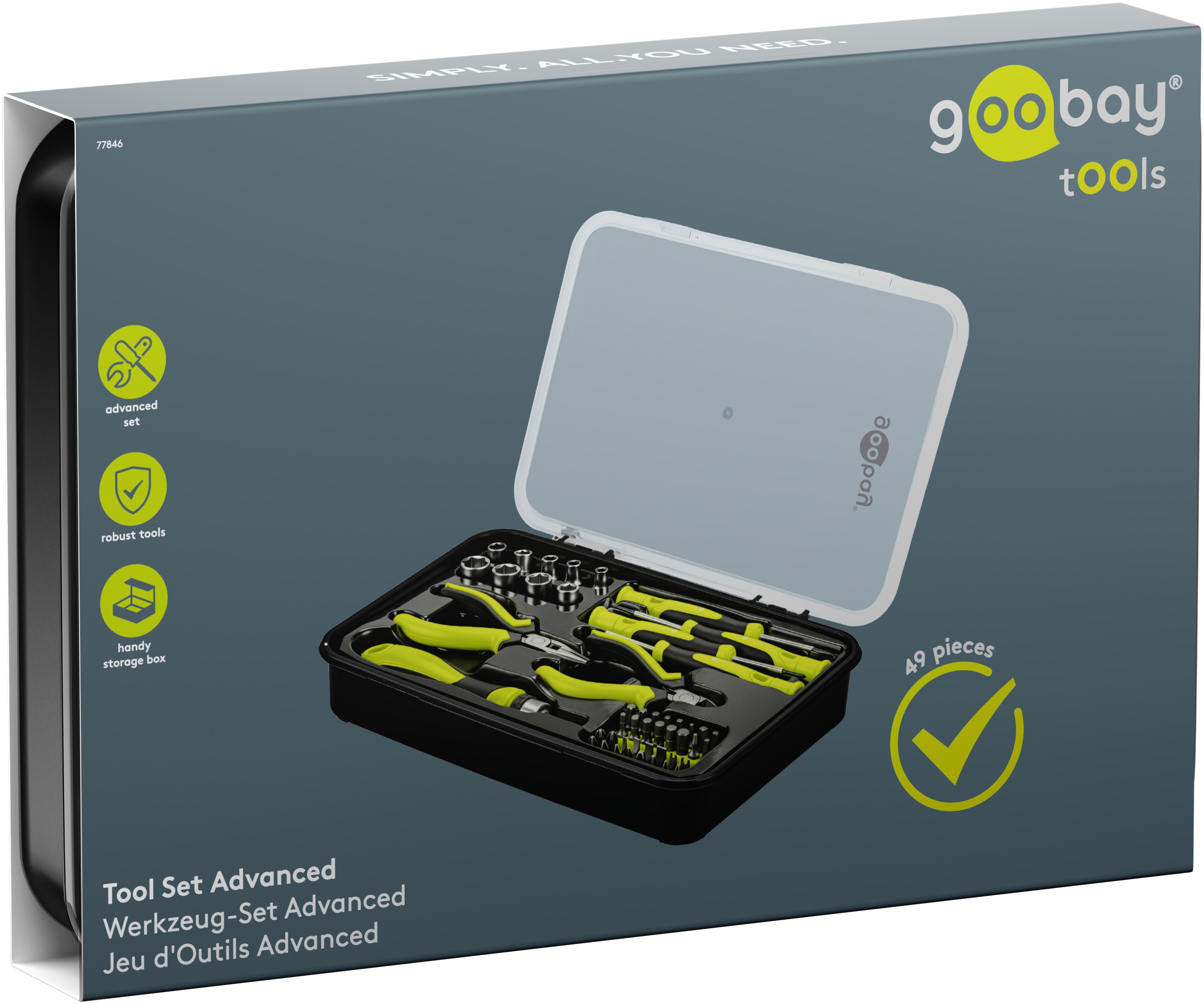 GOOBAY TOOLS Werkzeug-Set Advanced, 77846, 49-teilig GOOBAY TOOLS Werkzeug-Set Advanced, 77846, 49-teilig