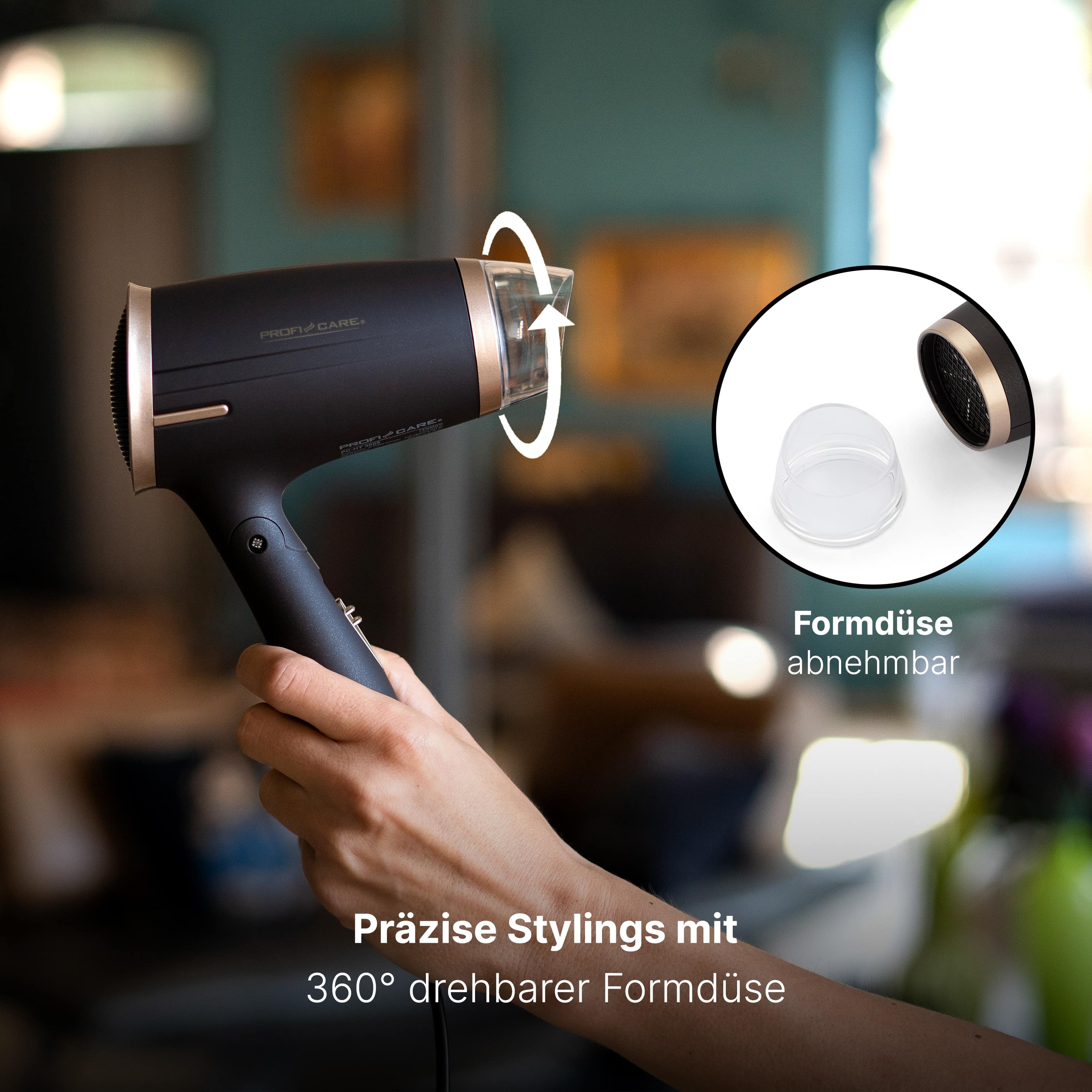 PROFI CARE Haartrockner PC-HT 3009, Klappgriff, kompakt, 1400W, braun-bronze PROFICARE Haartrockner PC-HT 3009, Klappgriff, kompakt, 1400W, braun-bronze
