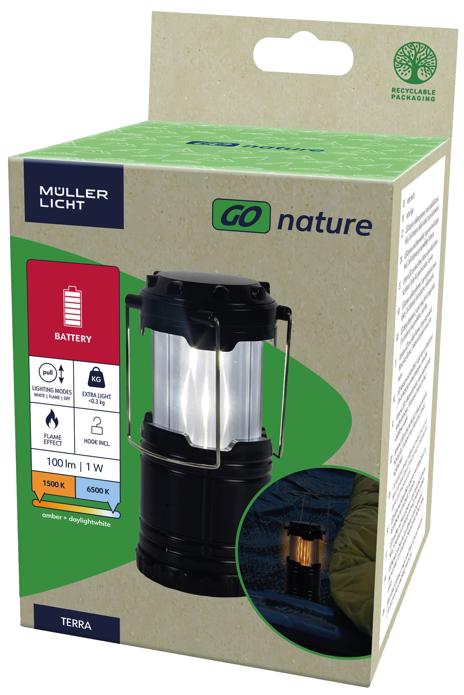 MÜLLER-LICHT LED-Akku-Campingleuchte TERRA, 100lm, batteriebetrieb, schwarz MÜLLER-LICHT LED-Akku-Campingleuchte TERRA, 100lm, batteriebetrieb, schwarz