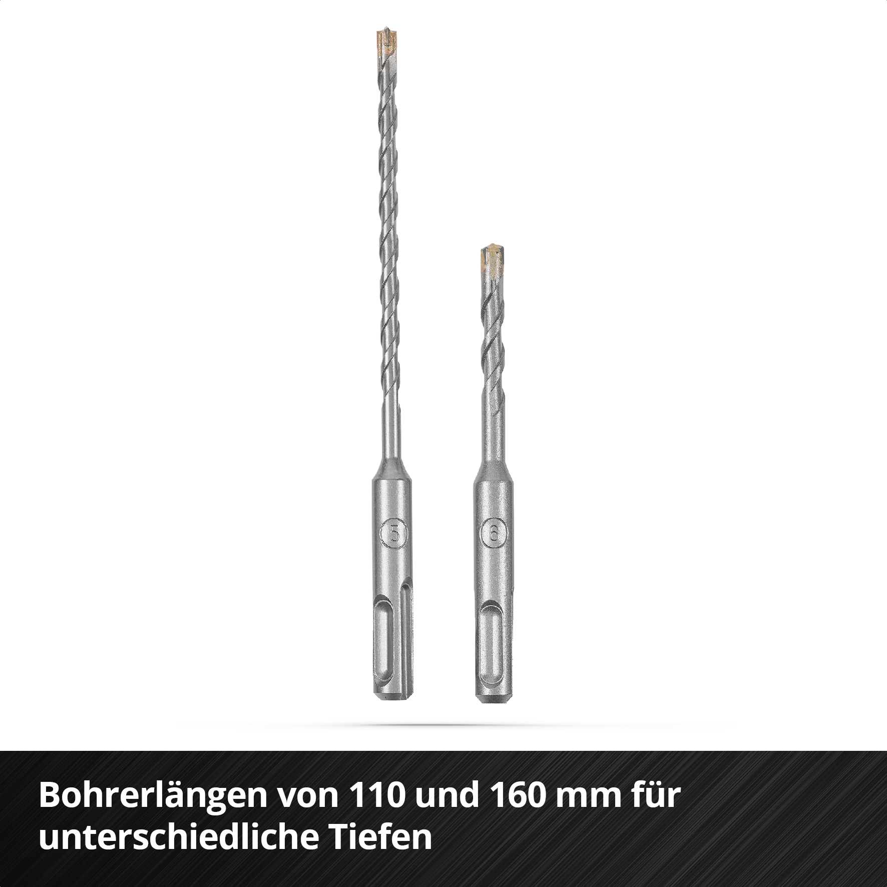 EINHELL SDS-Plus Hammerbohrer-Set, 265505, 5-10 mm, 5-teilig EINHELL SDS-Plus Hammerbohrer-Set, 265505, 5-10 mm, 5-teilig