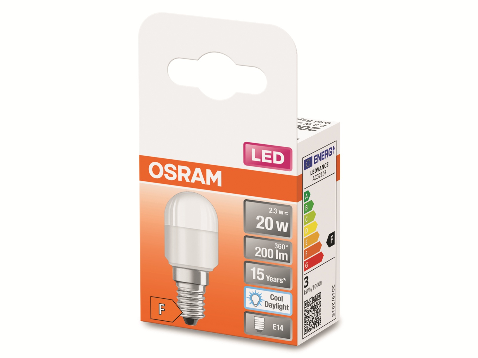 OSRAM LED-Lampe LED STAR SPECIAL T26, E14, EEK: F, 2,3 W, 200 lm, 6500 K OSRAM LED-Lampe LED STAR SPECIAL T26, E14, EEK: F, 2,3 W, 200 lm, 6500 K