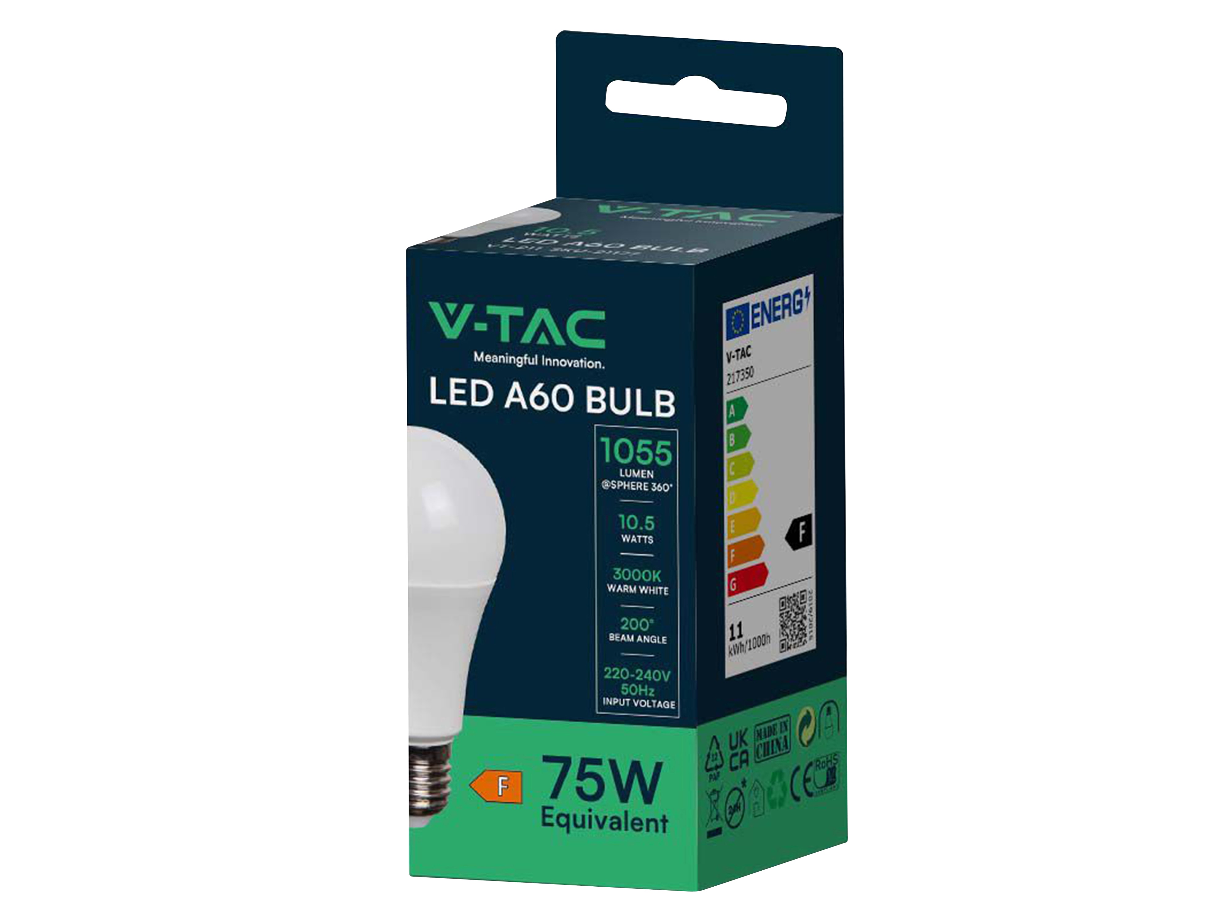 V-TAC LED-Lampe VT-2112-N, E27, 10,5 W, 3000 K, 1055 lm V-TAC LED-Lampe VT-2112-N, E27, 10,5 W, 2700 K, 1055 lm