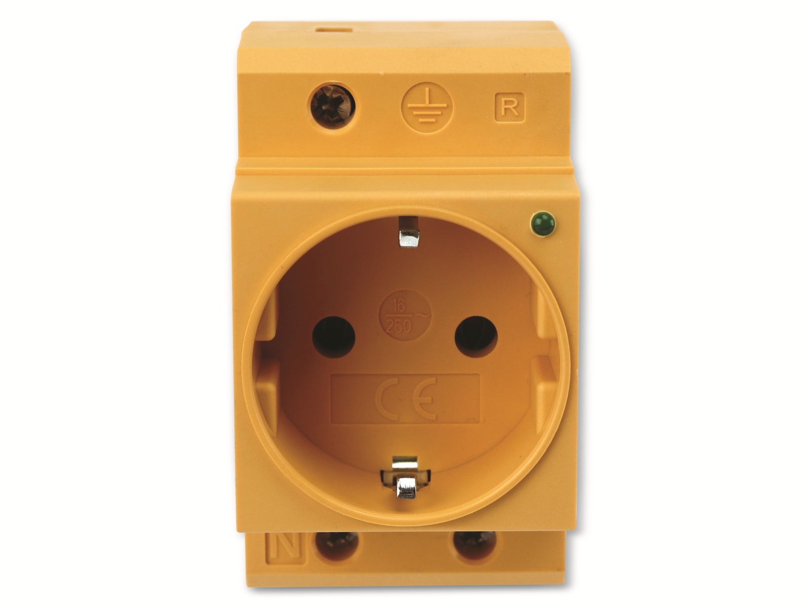 Schutzkontakt-DIN-Steckdose, orange Schutzkontakt-DIN-Steckdose, orange