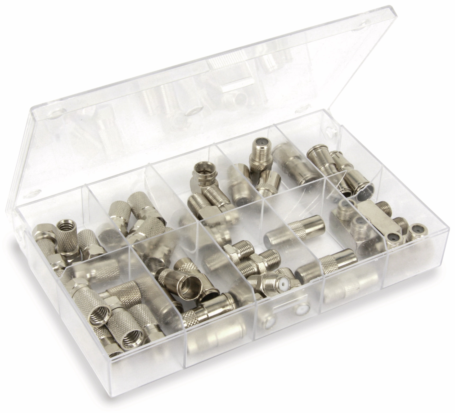 S-IMPULS Sortimentskasten F-Stecker/F-Adapter, 40-teilig S-IMPULS Sortimentskasten F-Stecker/F-Adapter, 40-teilig