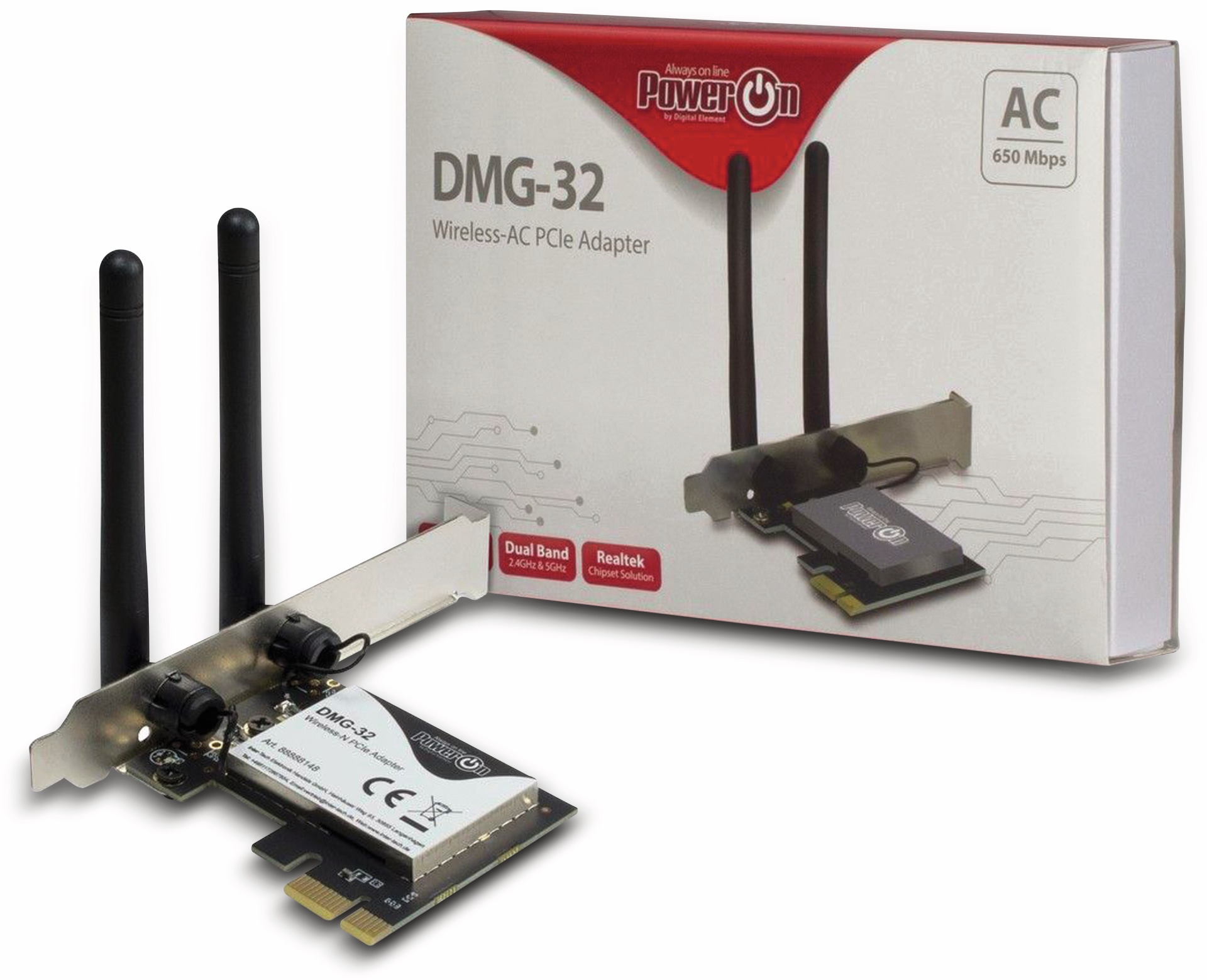 INTER-TECH WLAN PCIe-Card DMG-32, 650 Mbps INTER-TECH WLAN PCIe-Card DMG-32, 650 Mbps