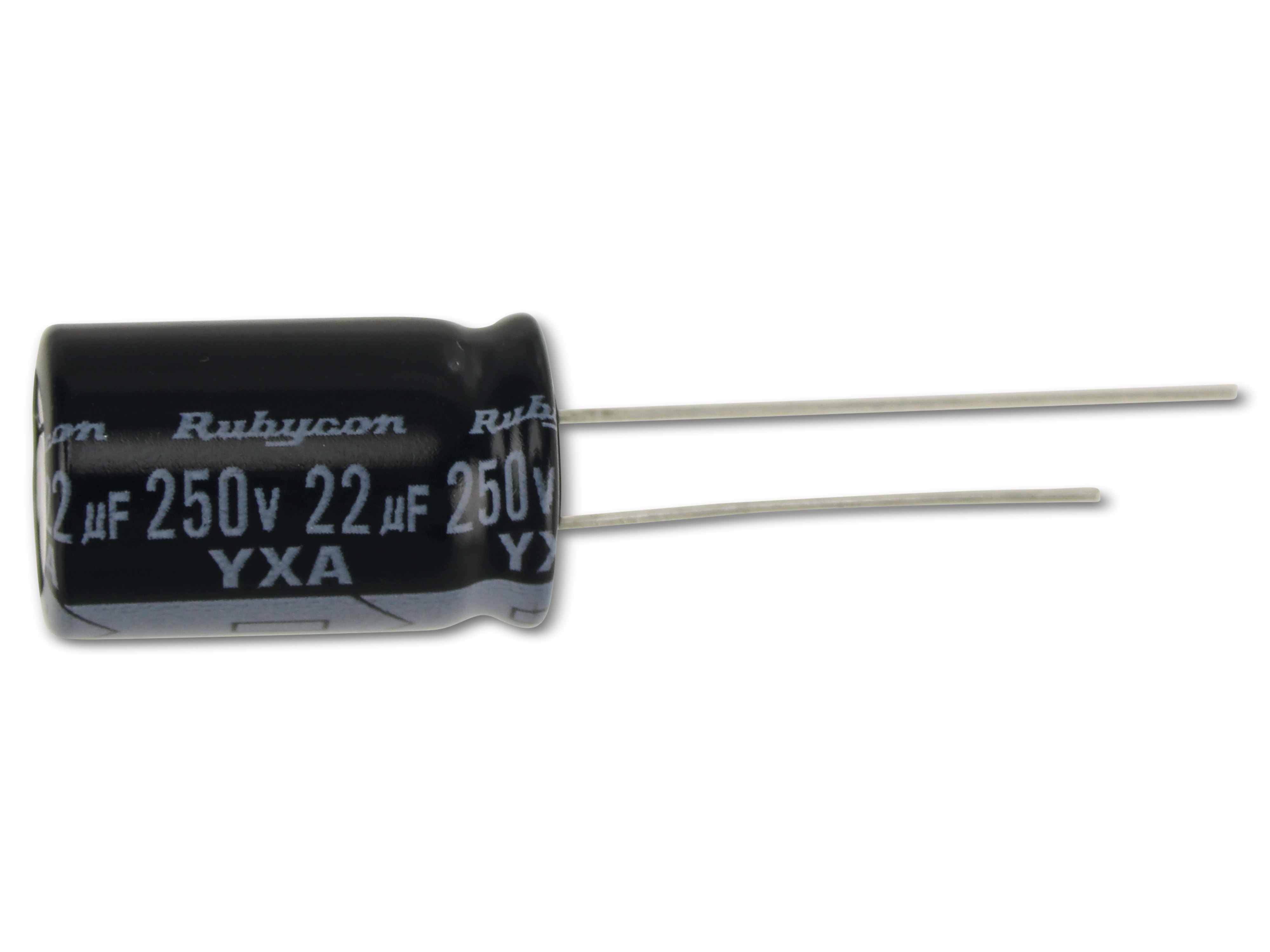 RUBYCON Elko 22µF, 250V, radial, RM 5mm, YXA RUBYCON YXA Elko, 22 µF/250 V, radial