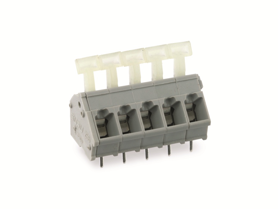 Leiterplattenklemme SUPU 256305, 5-polig, RM 5, 16 A/250 V Leiterplattenklemme SUPU 256305, 5-polig, RM 5, 16 A/250 V