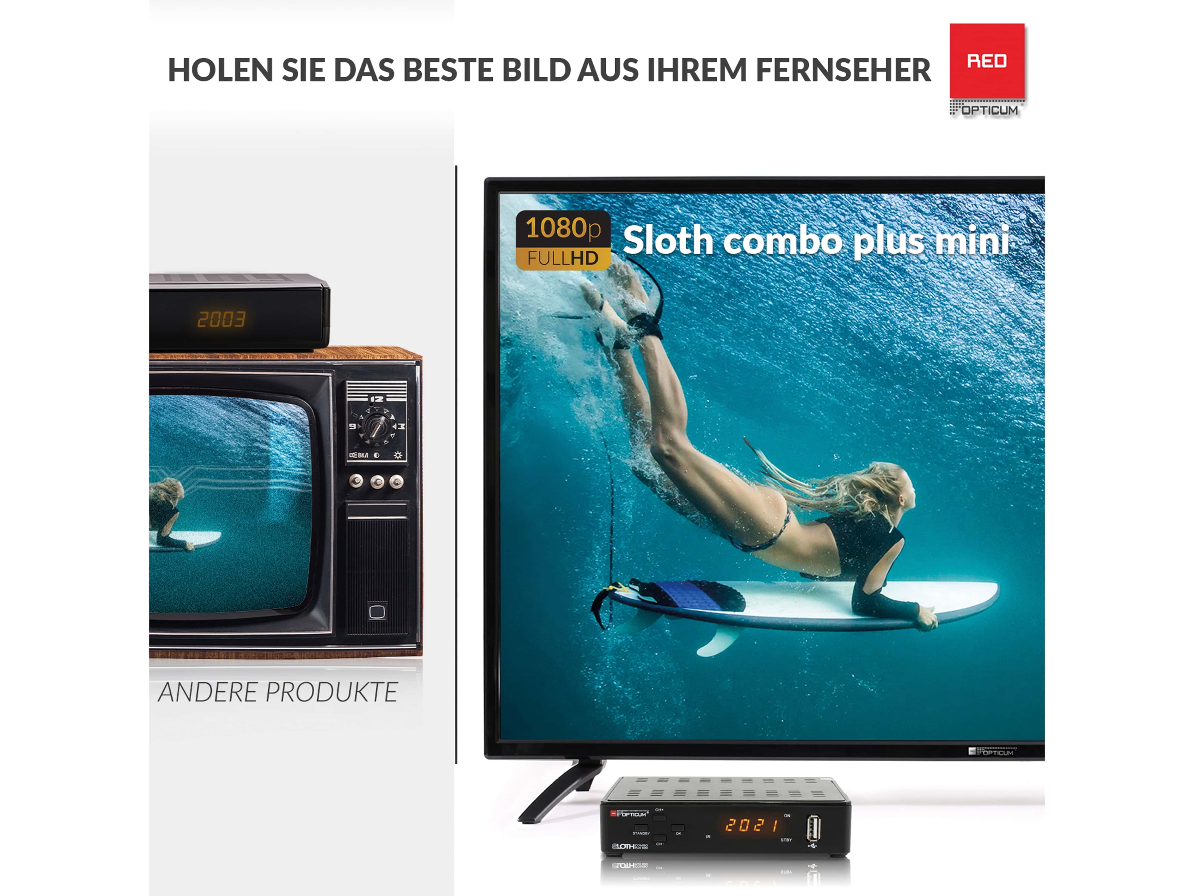 RED OPTICUM SAT-Receiver Sloth Combo plus mini RED OPTICUM SAT-Receiver Sloth Combo plus mini