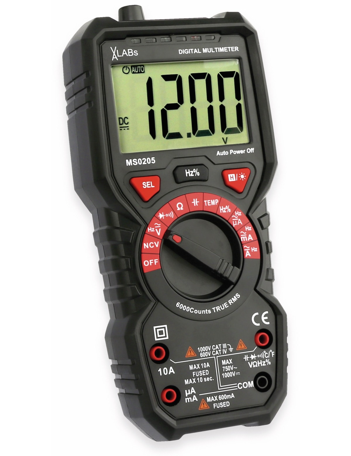 VA LABS Multimeter, MS0205, True RMS