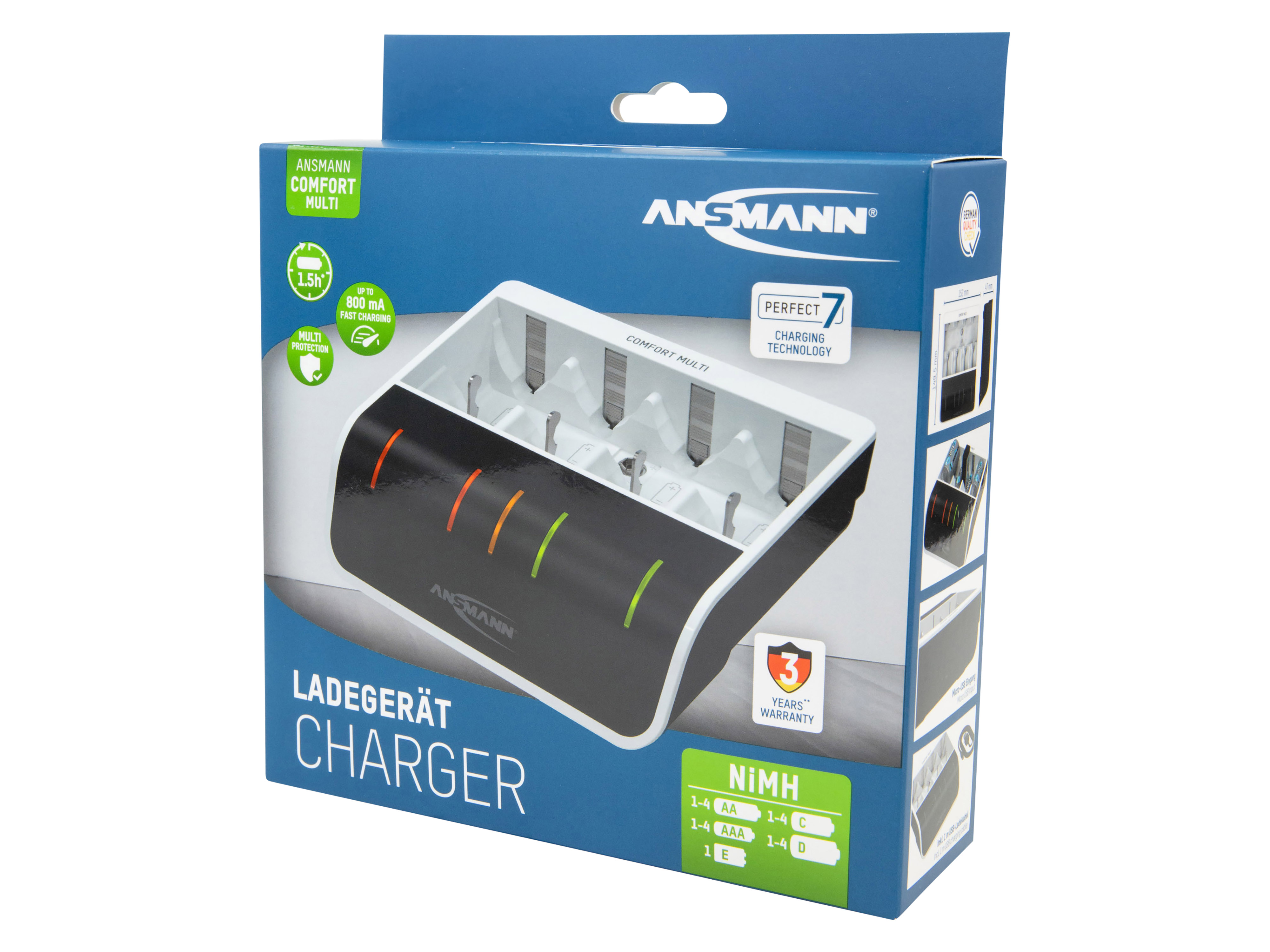 ANSMANN Ladegerät Comfort Multi, mit USB-Eingang ANSMANN Ladegerät Comfort Multi, mit USB-Eingang