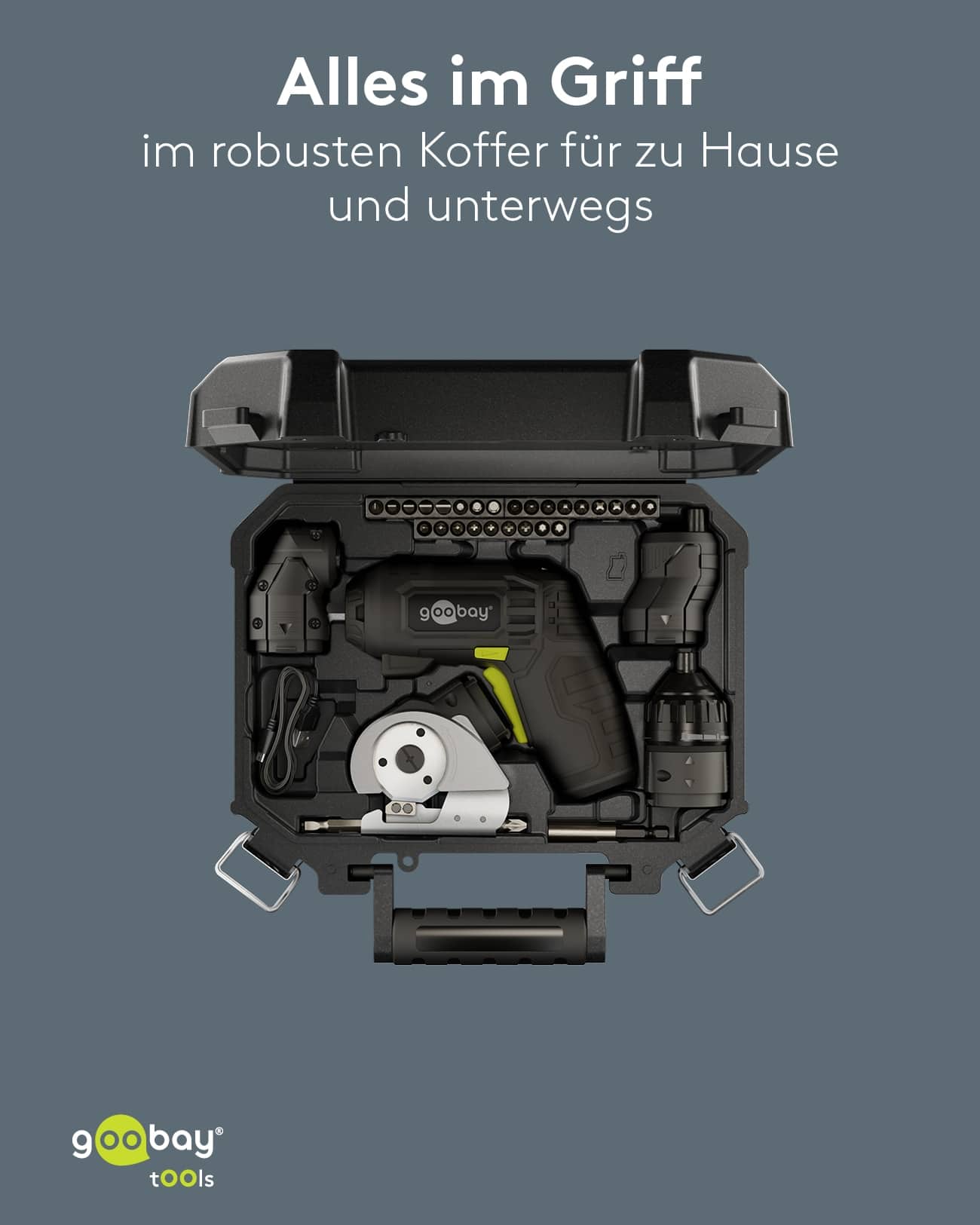 GOOBAY TOOLS 4in1 Mini-Akkuschrauber-Set, 77817, 35-teilig GOOBAY TOOLS 4in1 Mini-Akkuschrauber-Set, 77817, 35-teilig