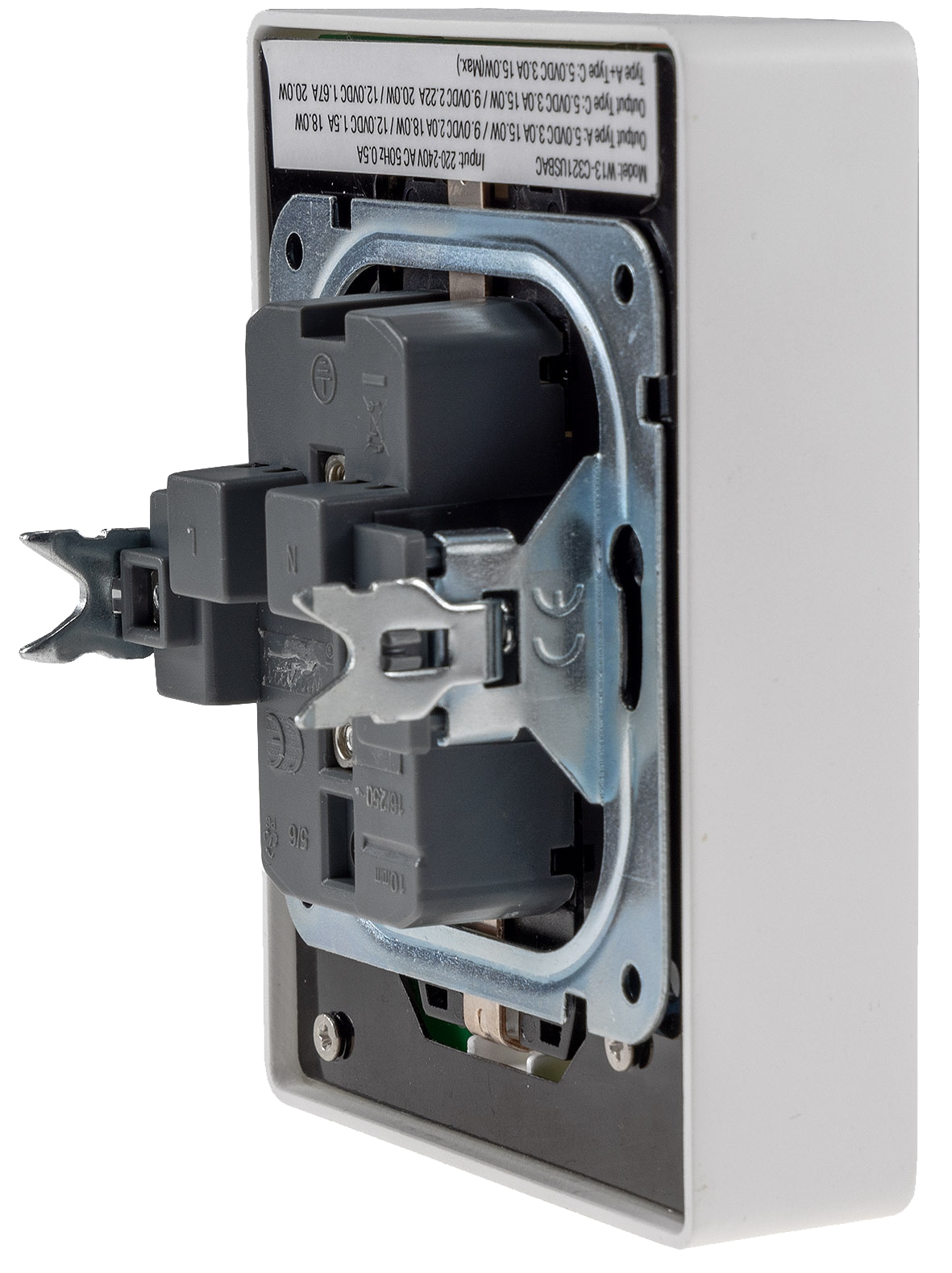 MILOS Schutzkontakt-Steckdose 23719, 2-fach, 2in1, USB-A+C/PD, 16A/250V, weiß