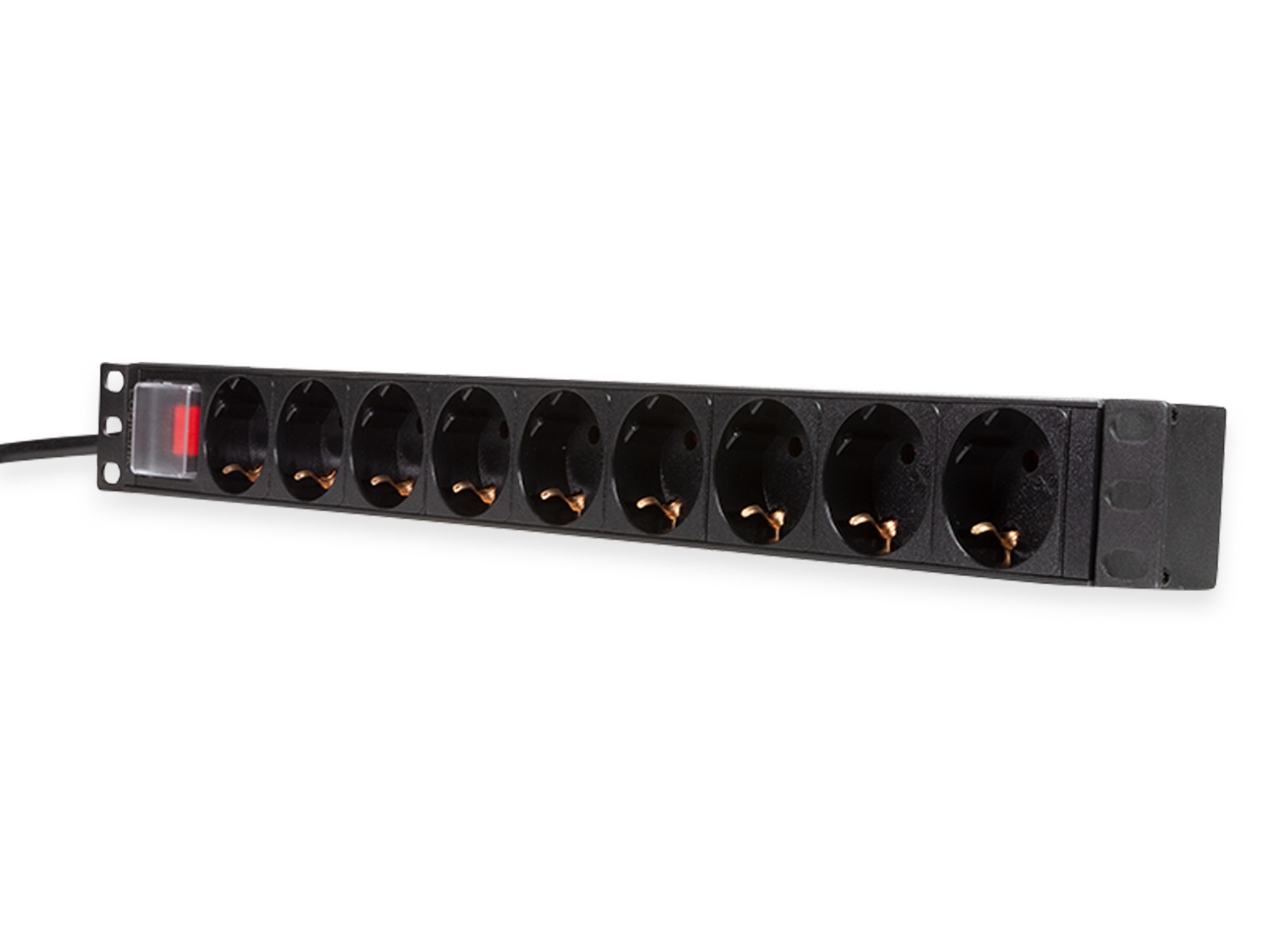 LOGILINK Steckdosenleiste 19", 9-fach, Schutzkontaktstecker, Schalter, schwarz LOGILINK Steckdosenleiste 19", 9-fach, Schutzkontaktstecker, Schalter, schwarz