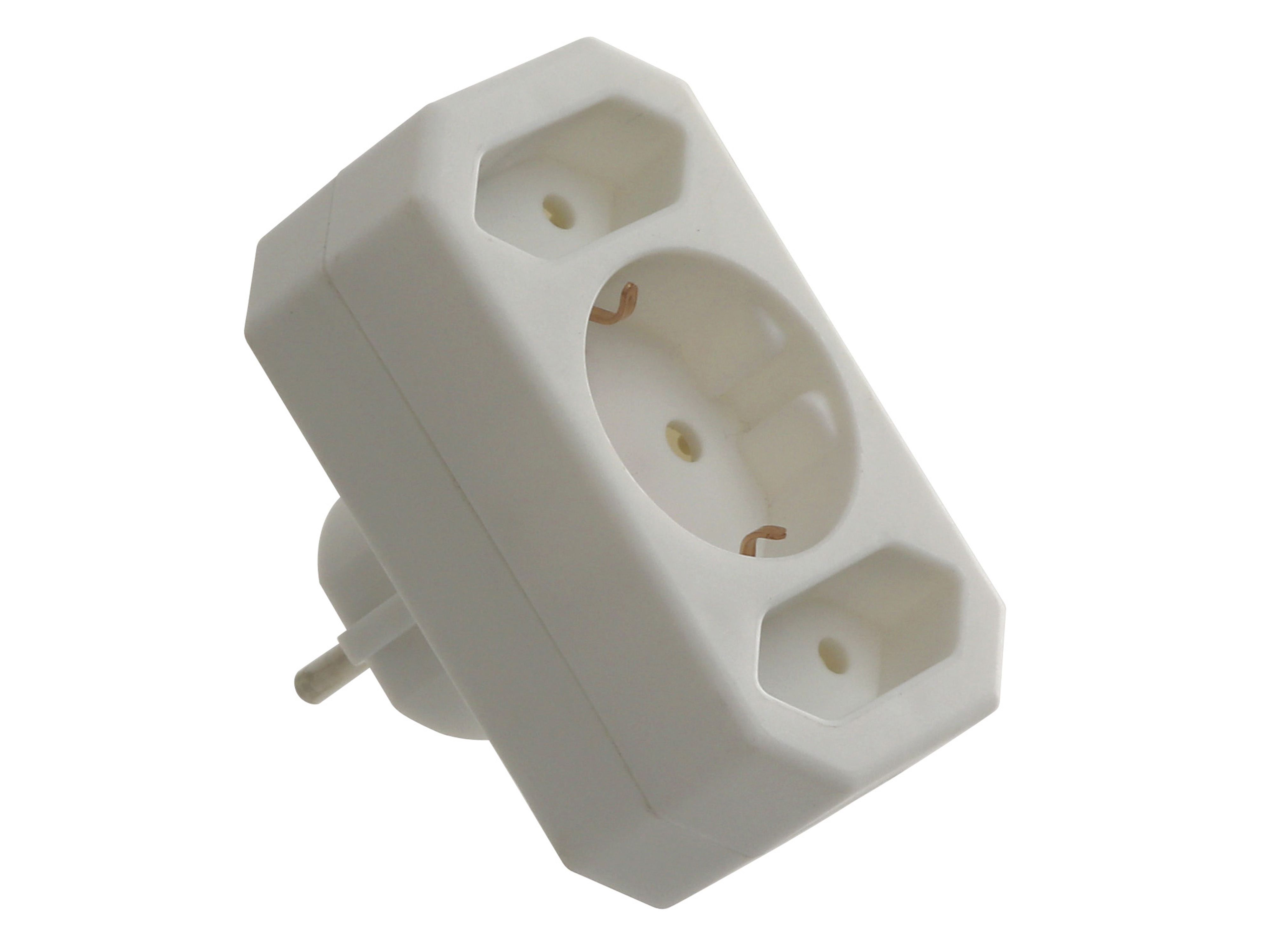 Euro- und Schutzkontakt-Adapterstecker 49111, weiß Euro- und Schutzkontakt-Adapterstecker 49111, weiß