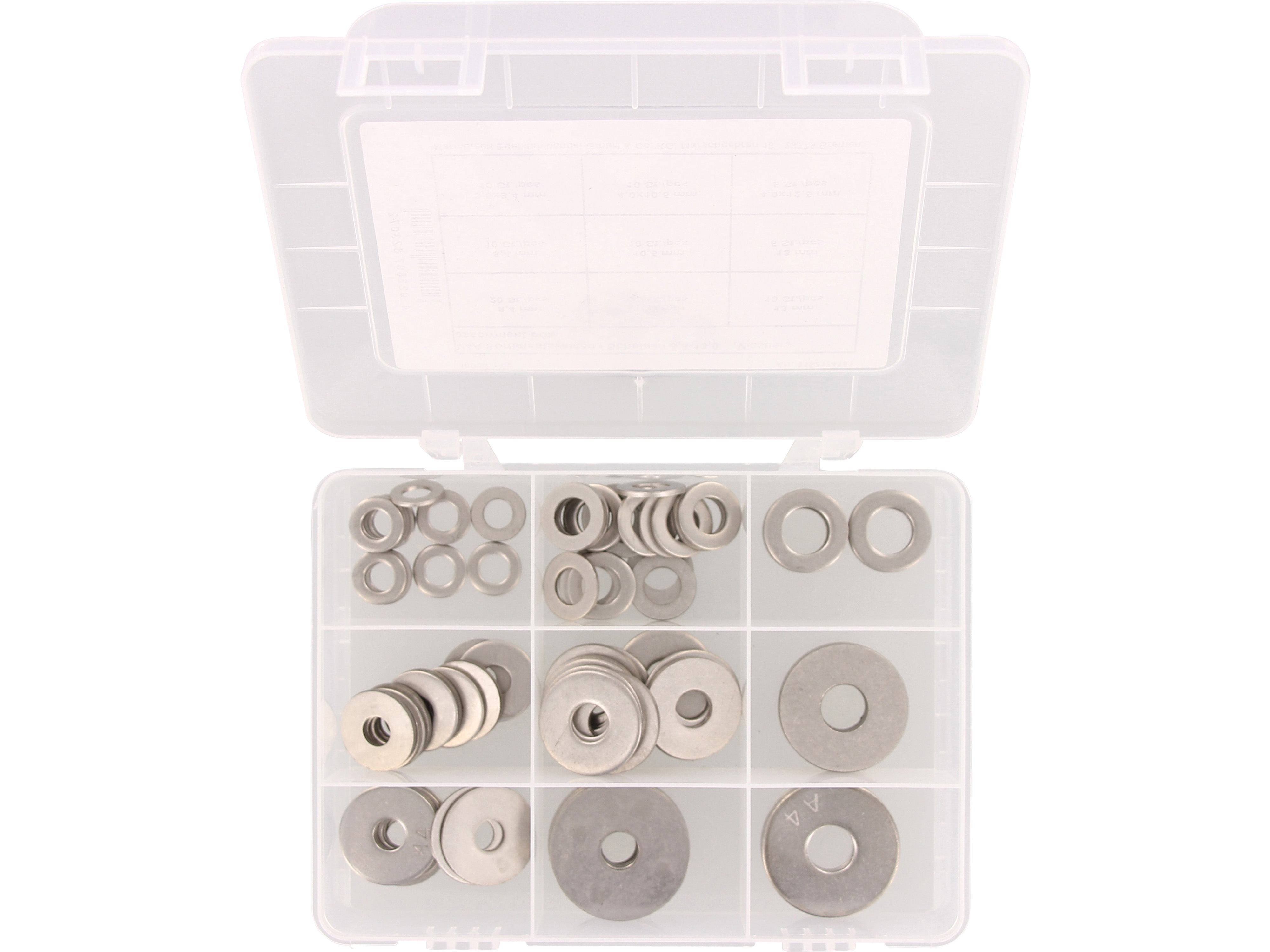 MARINETECH Sortiment Unterlegscheiben, 8152174151, A4, 8,4-13 mm, 100-teilig MARINETECH Sortiment Unterlegscheiben, 8152174151, A4, 8,4-13 mm, 100-teilig