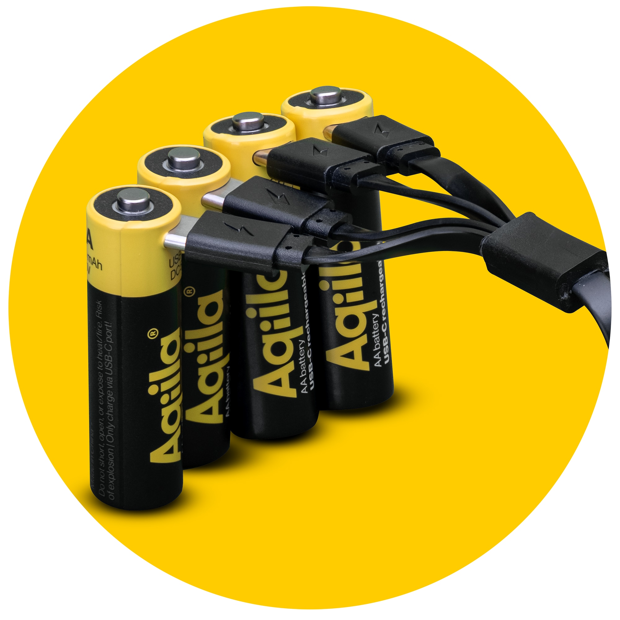 AQIILA Li-lon-Akku, AA, USB-C, 1,5 V, 4er Pack Li-lon-Akku AQILLA, AA, USB-C, 1,5 V, 4er Pack