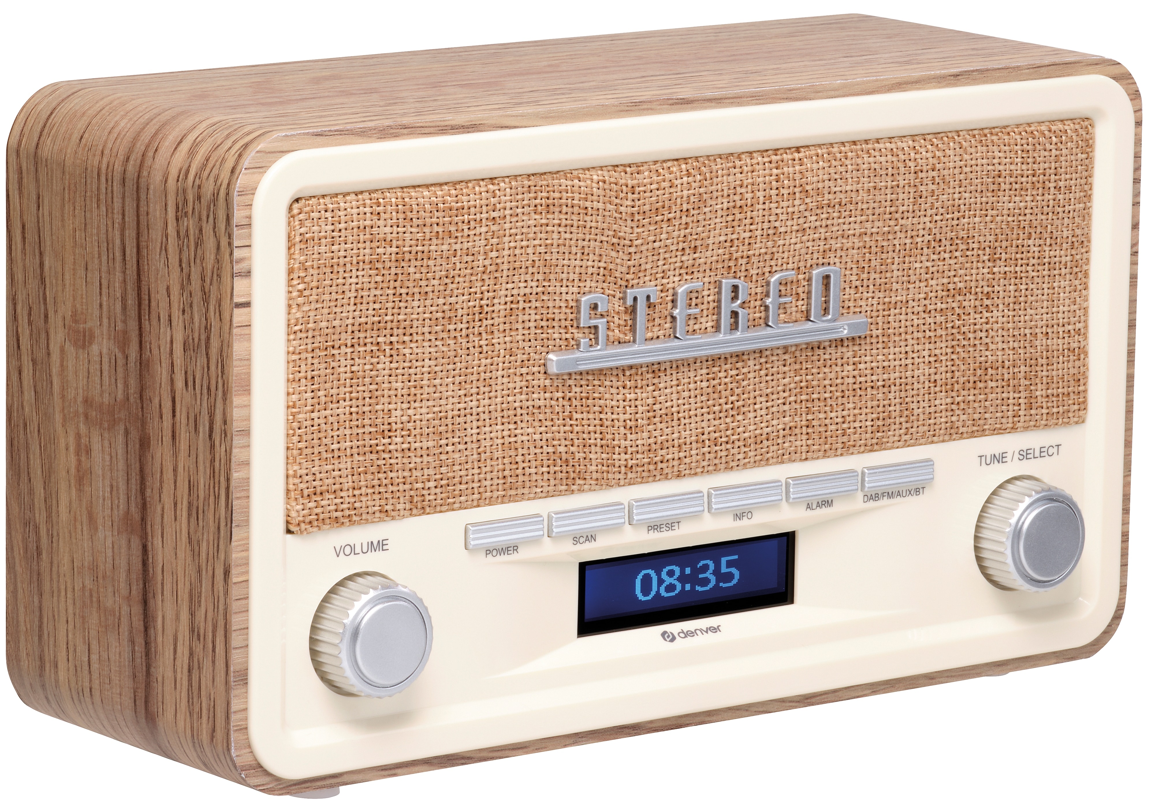 DENVER DAB+/UKW-Radio DAB-18LW, Retrostyle, DENVER DAB+/UKW-Radio DAB-18LW, Retrostyle,