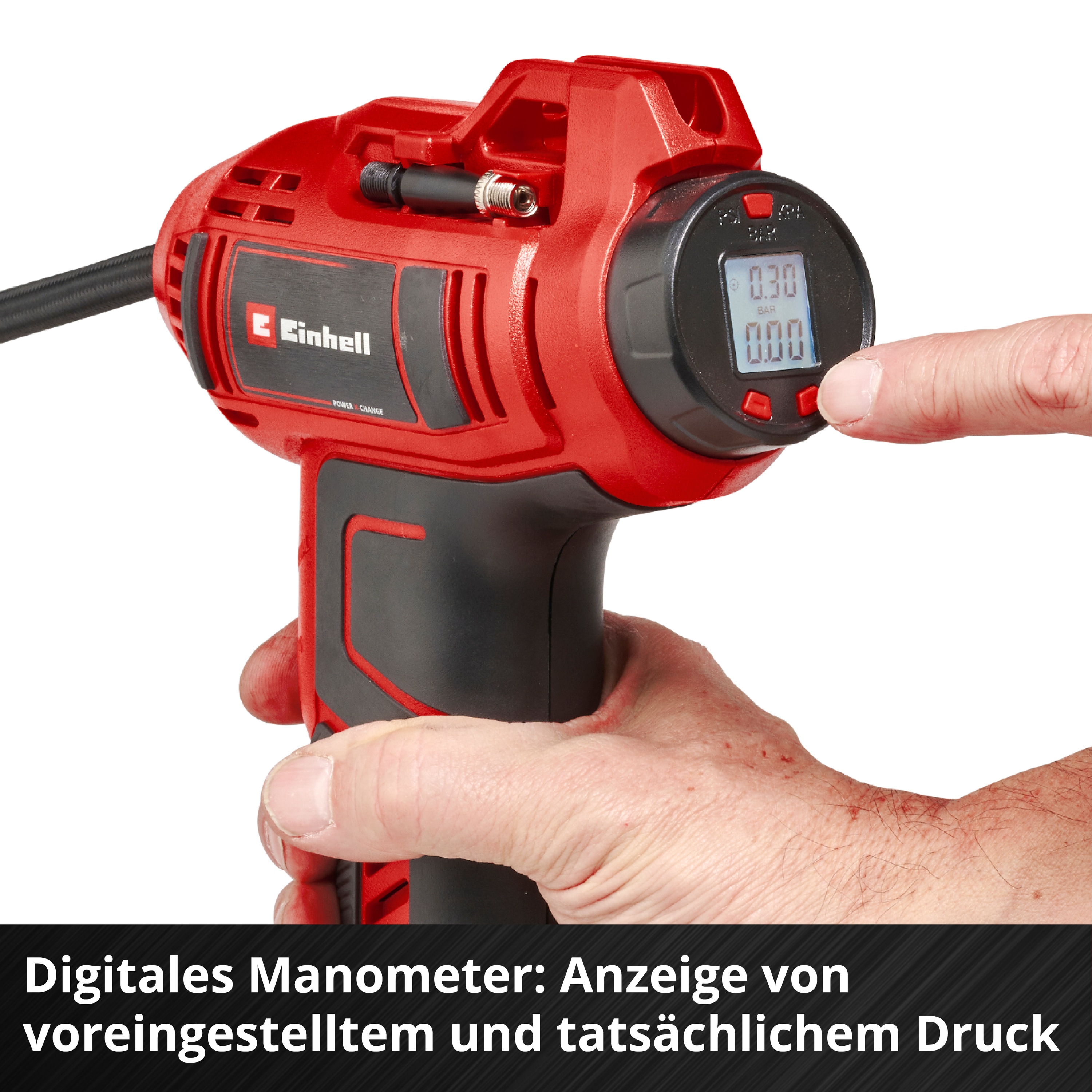 EINHELL Akku-Autokompressor CE-CC 18 Li - Solo + E-Box Koffer S-F