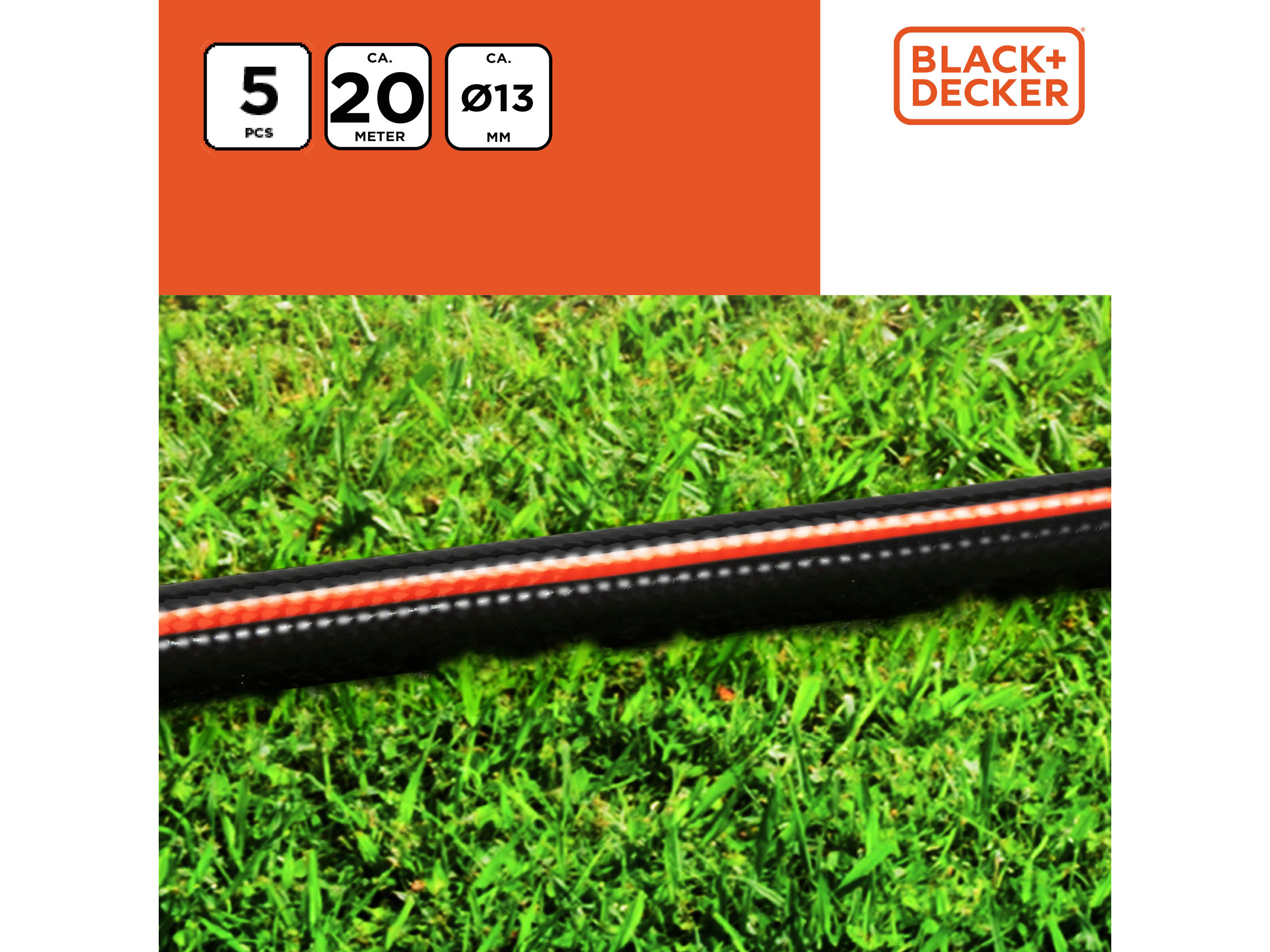 BLACK & DECKER Gartenschlauch, Ø 13 mm x 20 m BLACK & DECKER Gartenschlauch, Ø 13 mm x 20 m