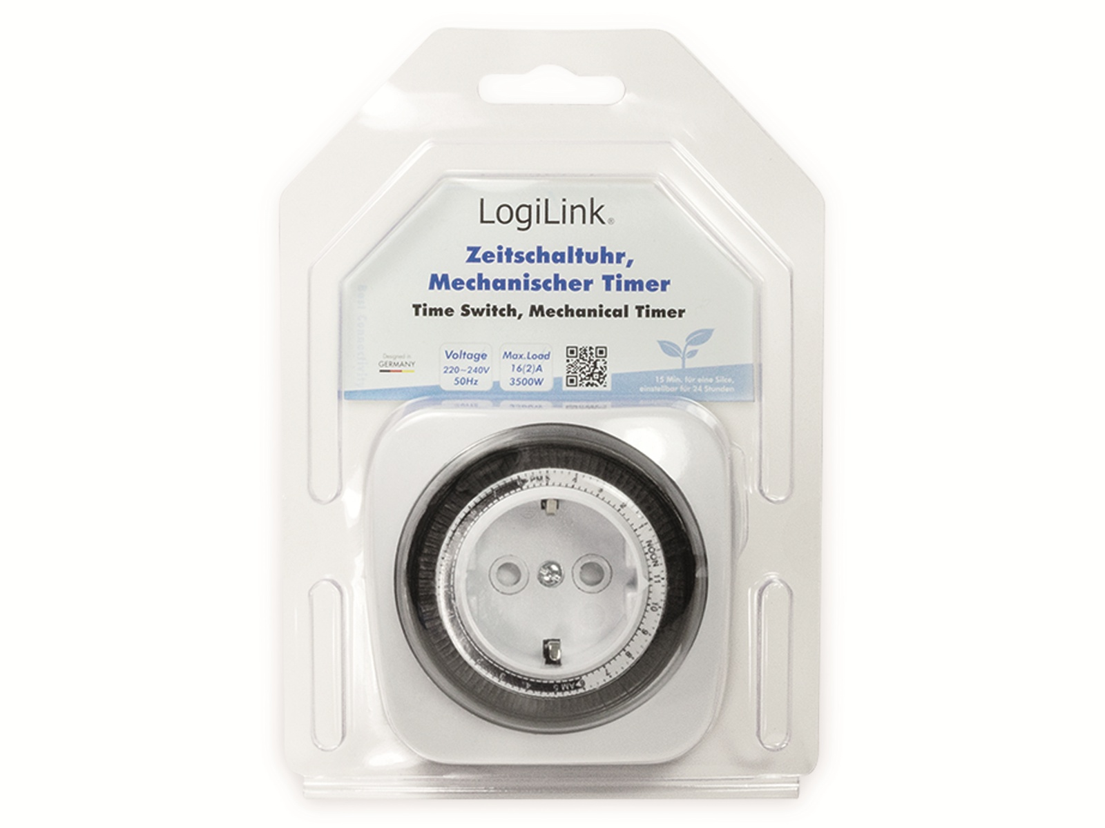 LOGILINK Zeitschaltuhr analog, 24 Stunden, Innenbereich LOGILINK Zeitschaltuhr analog, 24 Stunden, Innenbereich