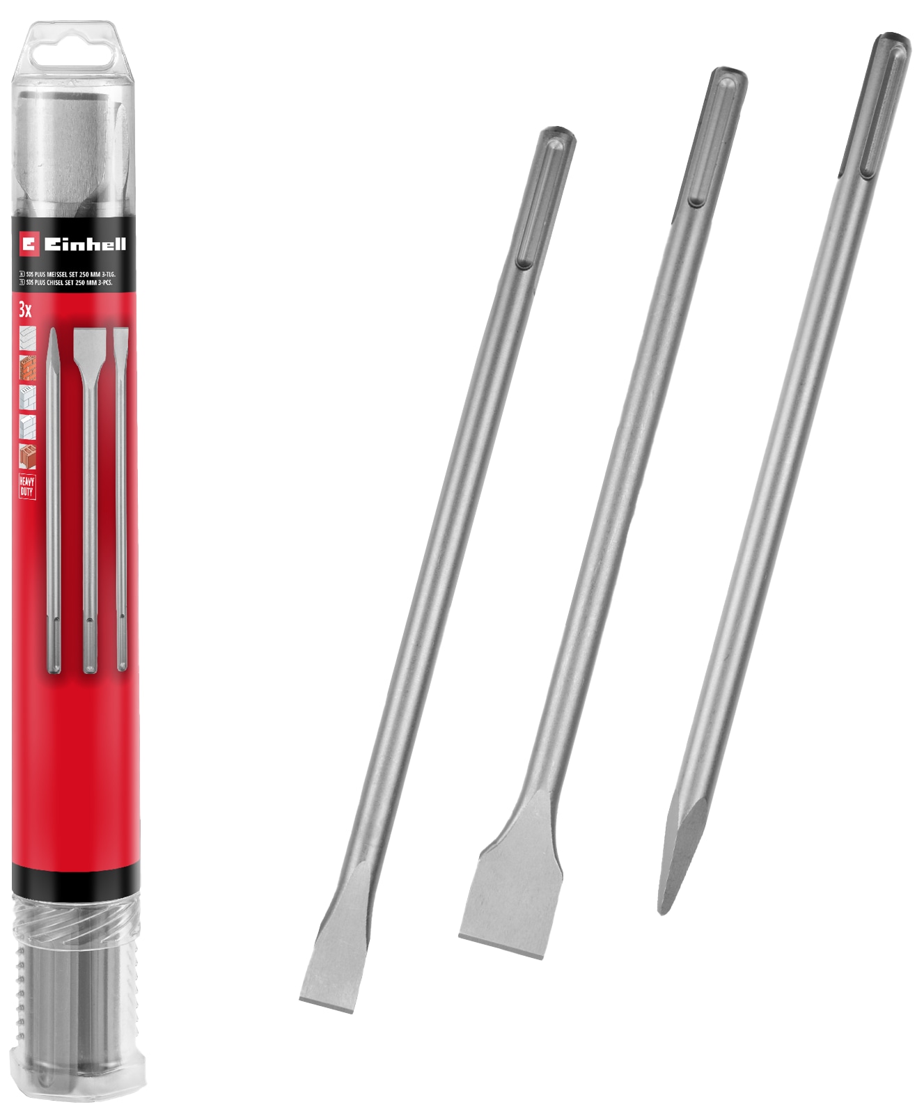 EINHELL SDS-Max Meißel-Set 190110, 400 mm, 3-teilig