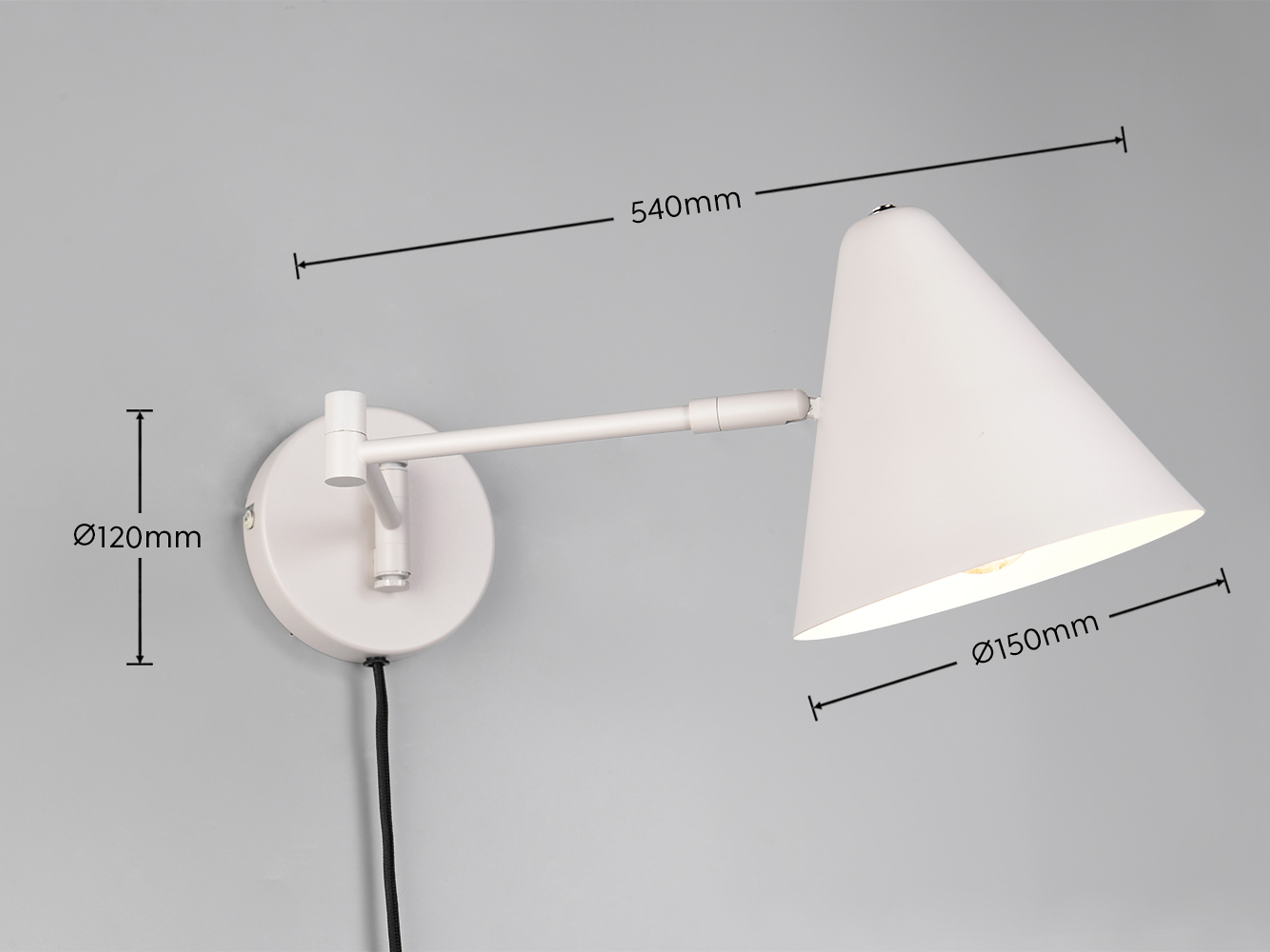 TRIO Wandleuchte Cosima 263970176, E14, ohne LM, IP20, grau TRIO Wandleuchte Cosima 263970176, E14, ohne LM, IP20, grau