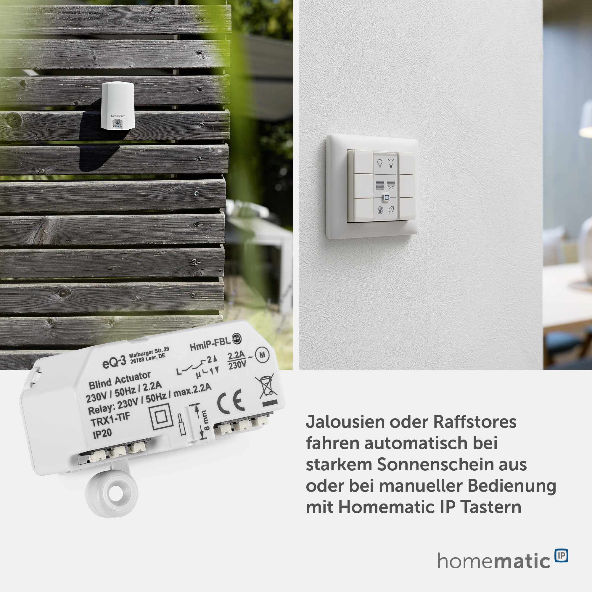 HOMEMATIC IP Smart Home 151398A0, Jalousieaktor, Unterputz HOMEMATIC IP Smart Home 151398A0, Jalousieaktor, Unterputz