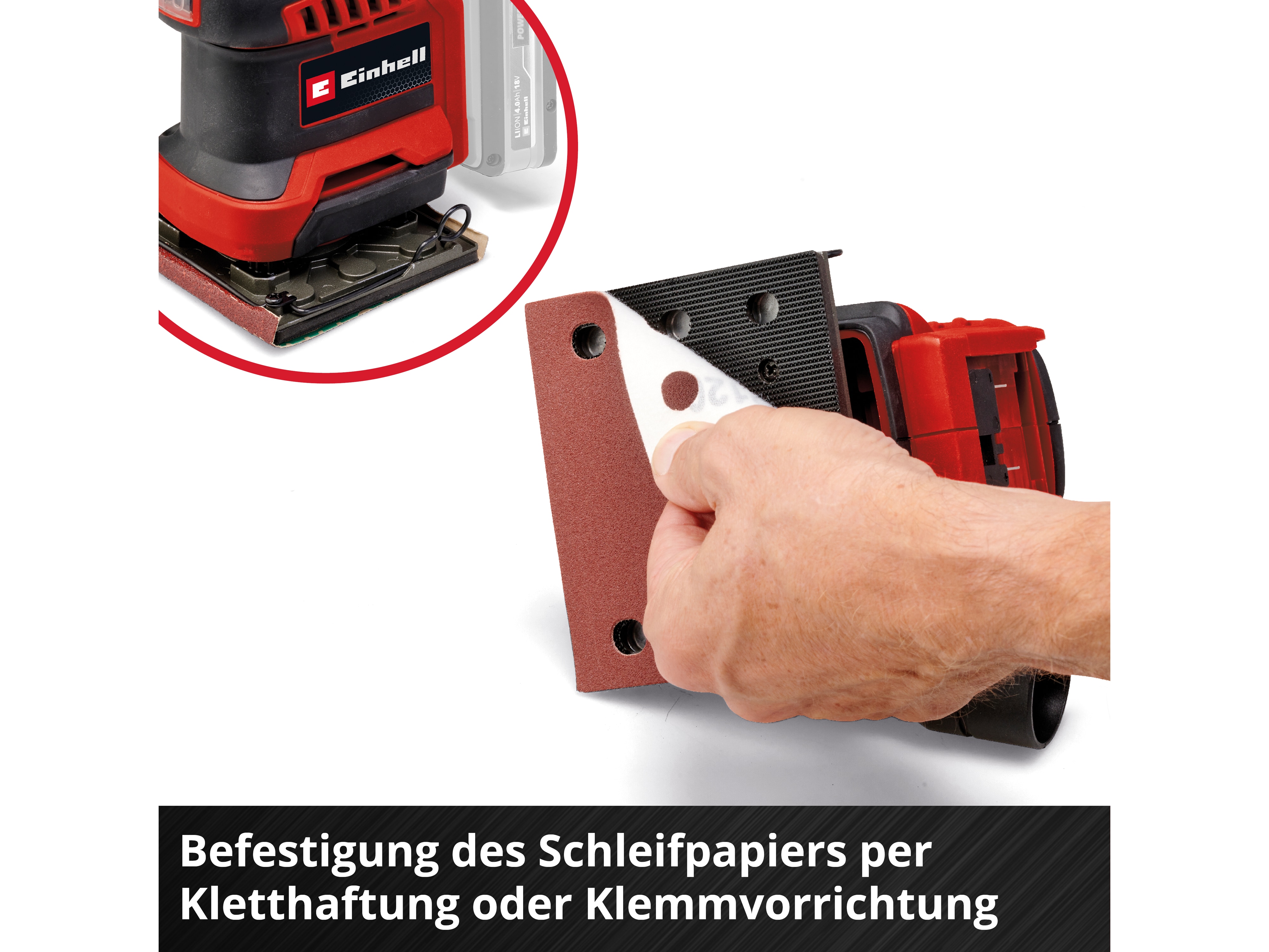 EINHELL Akku-Faustschleifer TE-OS 18/113 Li, Solo EINHELL Akku-Faustschleifer TE-OS 18/113 Li, Solo