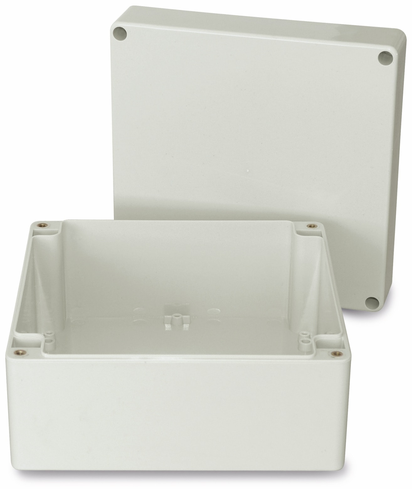 Modulgehäuse ABS, 160x160x90 mm, IP65, lichtgrau Modulgehäuse ABS, 160x160x90 mm, IP65, lichtgrau