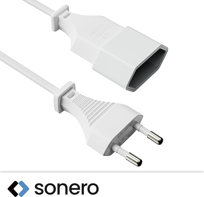 SONERO Netzkabel Verlängerung, X-ESG-ESB-010W, gerade, weiß, 1m SONERO Netzkabel Verlängerung, X-ESG-ESB-010W, gerade, weiß, 1m