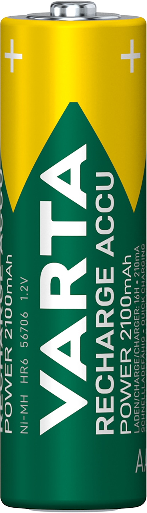 VARTA NiMH-Mignon-Akku 56706, 2100 mAh, 4 Stück