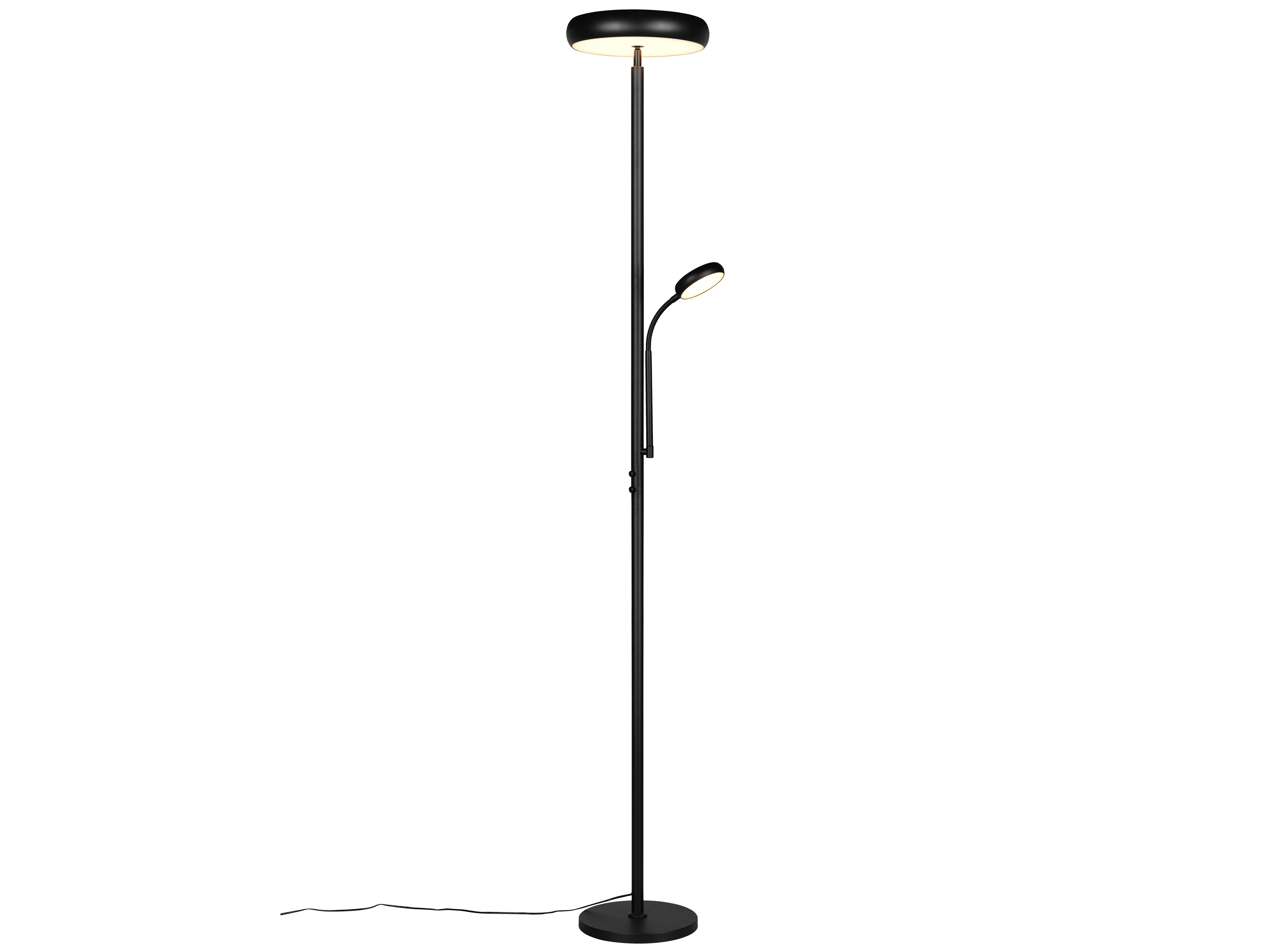 REALITY LED-Stehleuchte Palermo R45741132, 23W, 3000... 6500K, 2500lm, CCT, IP20, schwarz