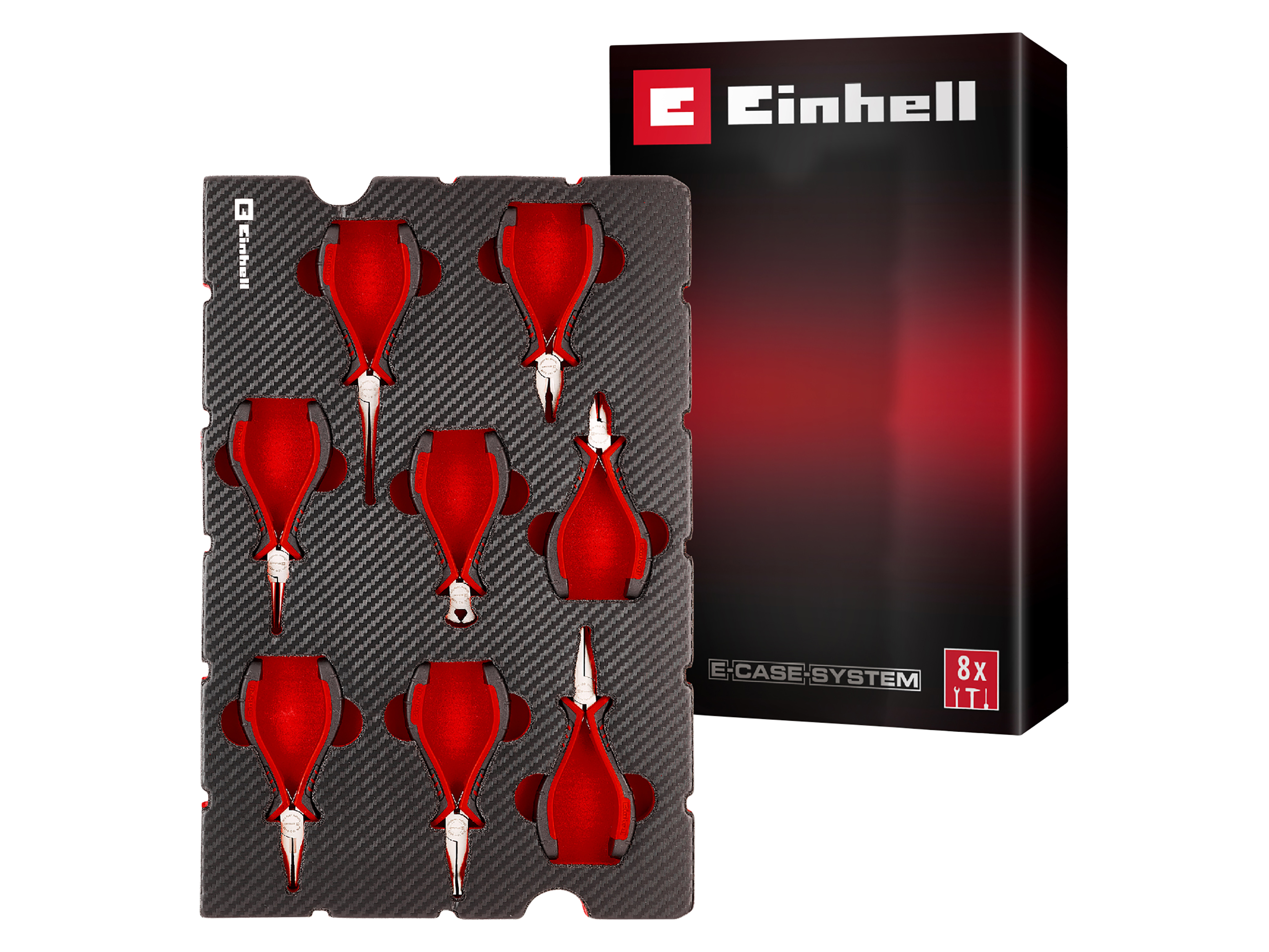 EINHELL E-Case-Einleger Feinmechaniker-Zangen, 505272, 8-teilig EINHELL E-Case-Einleger Feinmechaniker-Zangen, 505272, 8-teilig