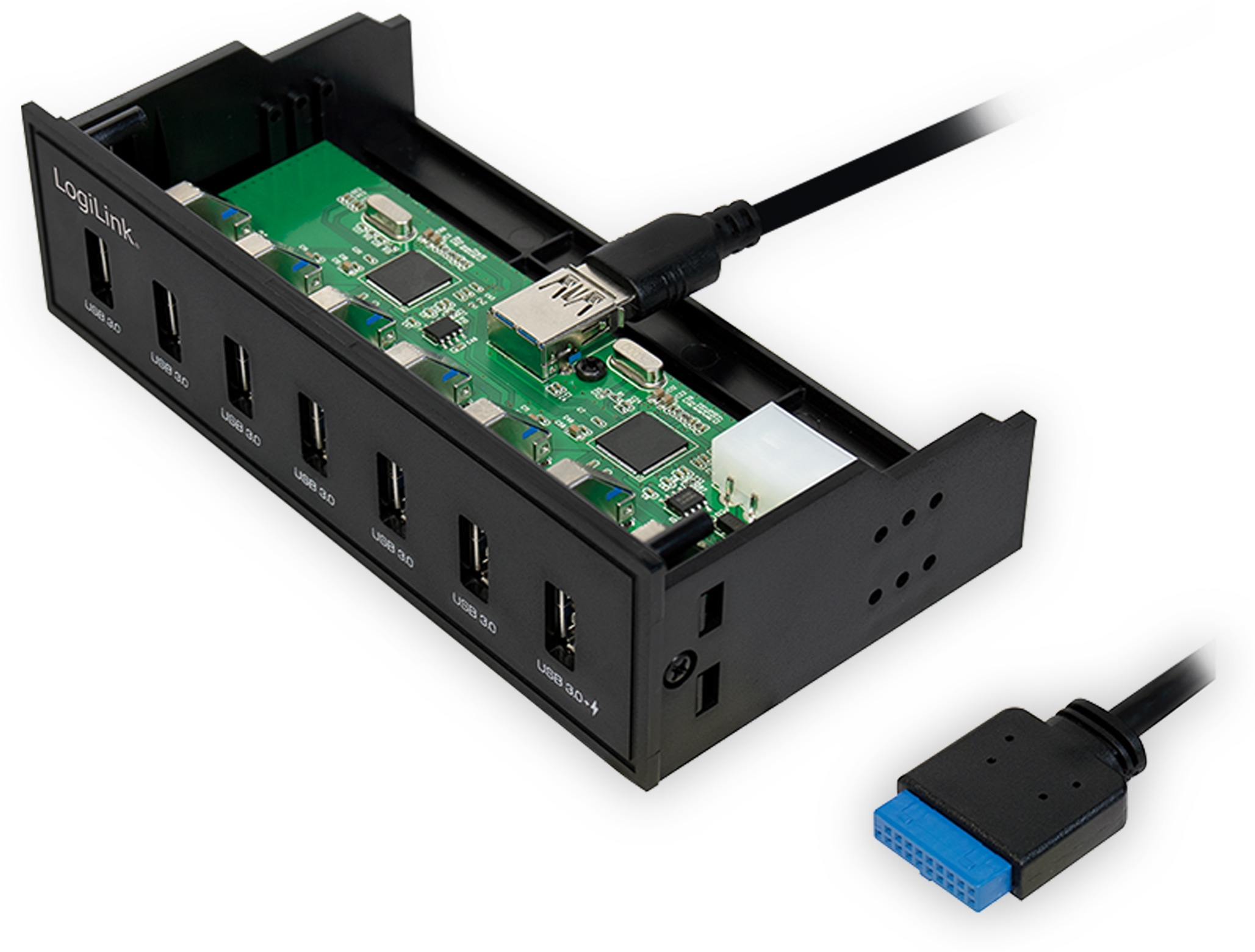 LOGILINK USB3.0 Einbau-Hub UA0342, 7x USB-A, 5,25" LOGILINK USB3.0 Einbau-Hub UA0342, 7x USB-A, 5,25"
