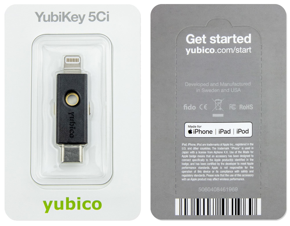 YUBICO Sicherheitsschlüssel YubiKey 5Ci YUBIKO Sicherheitsschlüssel YubiKey 5Ci