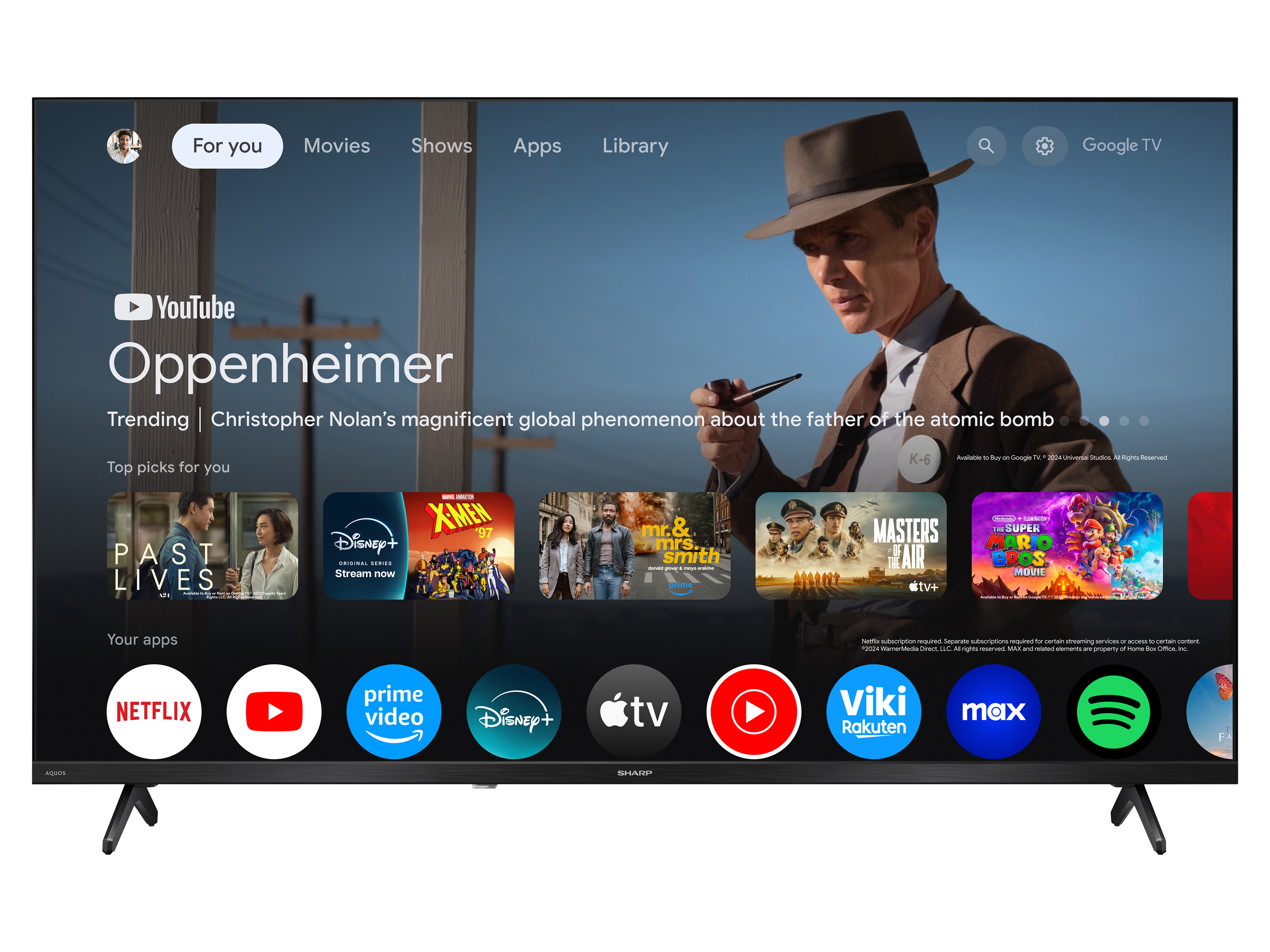 SHARP LED-TV Google TV 40HF2265E, 101 cm (40"), HD, EEK: E