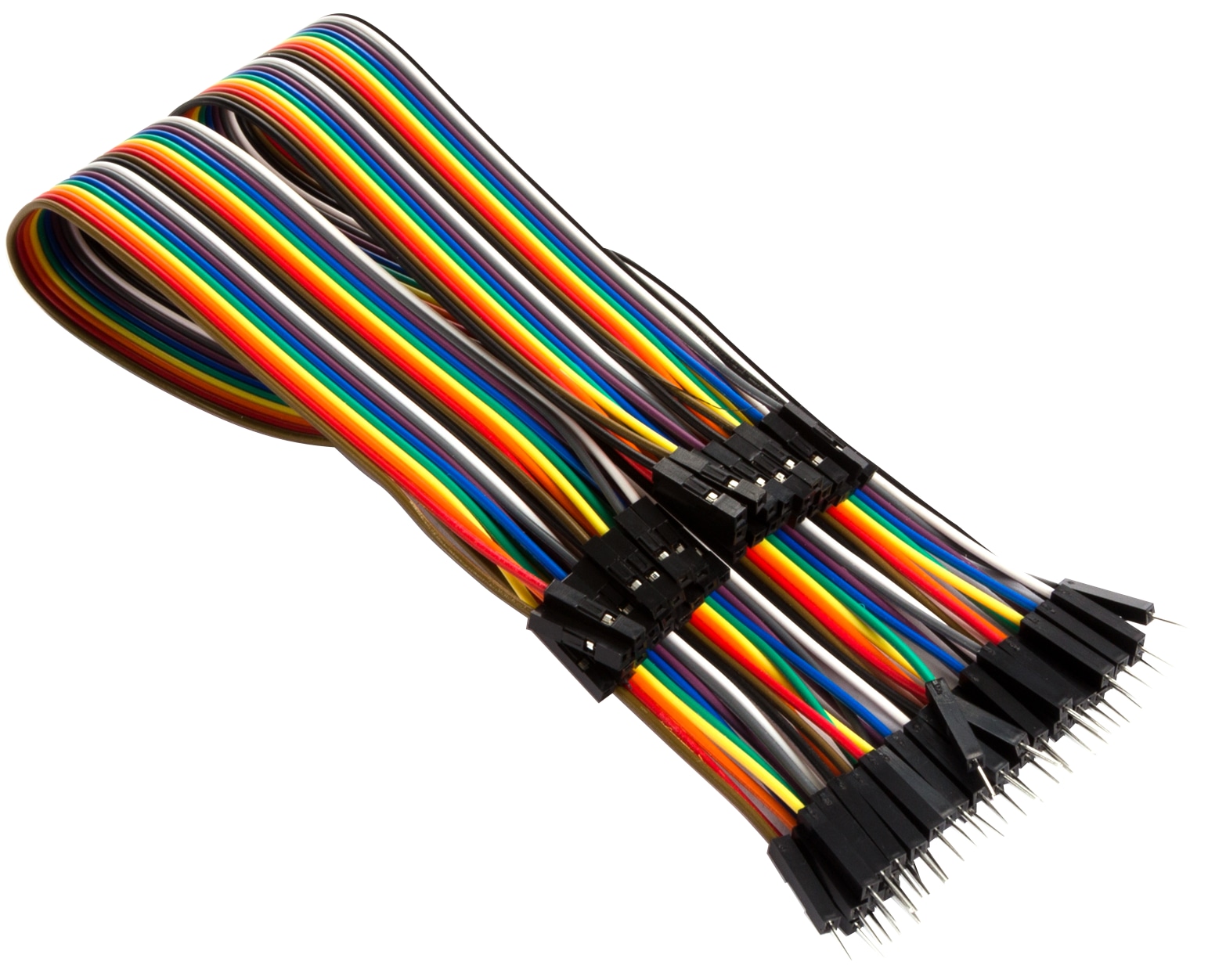 WHADDA Jumper-Kabel WPA414 (40x Drahtbrücken-Stecker - 40x Drahtbrücken-Buchse) 30 cm WHADDA Jumper-Kabel WPA414 (40x Drahtbrücken-Stecker - 40x Drahtbrücken-Buchse) 30 cm