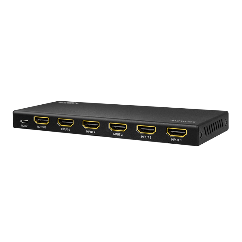 LOGILINK HDMI-Switch HD0060, 5x 1 Port, 4K/60 Hz, schwarz LOGILINK HDMI-Switch HD0060, 5x 1 Port, 4K/60 Hz, schwarz