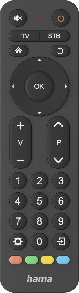 HAMA Universal-Fernbedienung TV, Infrarot, für 2 Geräte, große Tasten, lernfähig, schwarz HAMA Universal-Fernbedienung TV, Infrarot, für 2 Geräte, große Tasten, lernfähig, schwarz