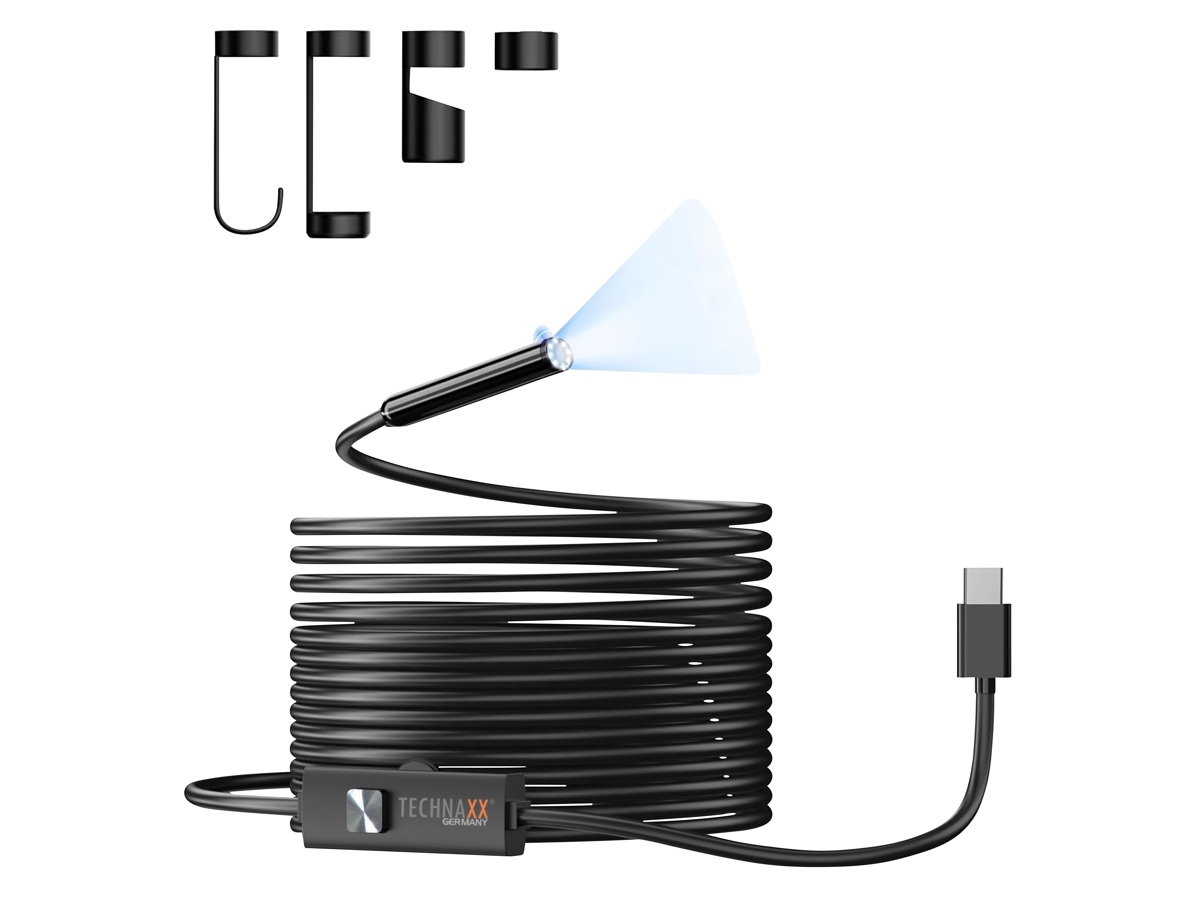 TECHNAXX USB-C Endoskopkamera TX-386, mit Licht