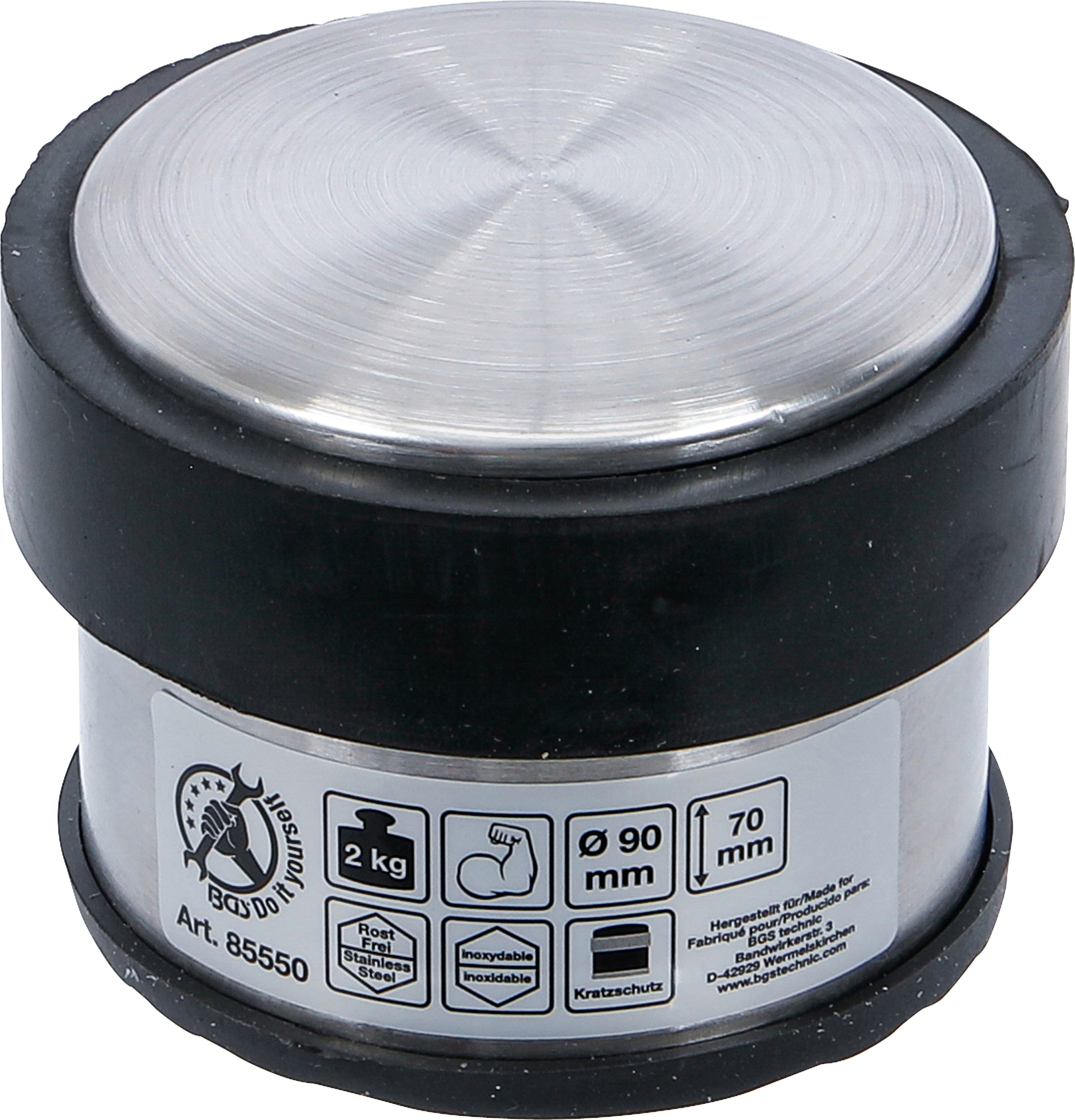 BGS TECHNIC Türstopper, 85550, Edelstahl, 90x70 mm, 2 kg