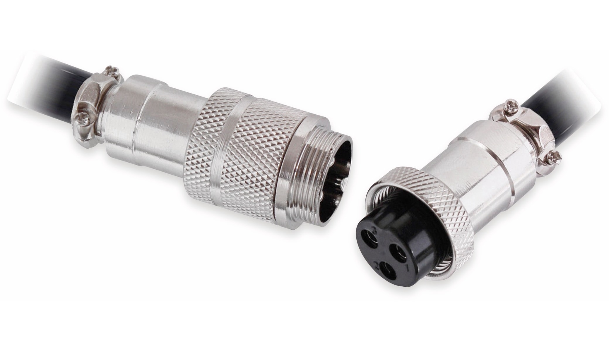 Hochstrom Steckverbinder-Set, 2-polig, Ø 20 mm, Schraubverschluss Hochstrom Steckverbinder-Set, 2-polig, Ø 20 mm, Schraubverschluss