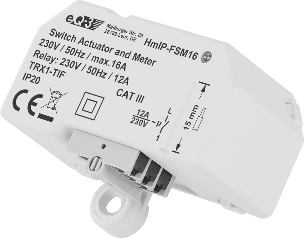 HOMEMATIC IP Smart Home 150239A0 Schalt-Mess-Aktor, 16A, Unterputz HOMEMATIC IP Smart Home 150239A0 Schalt-Mess-Aktor, 16A, Unterputz