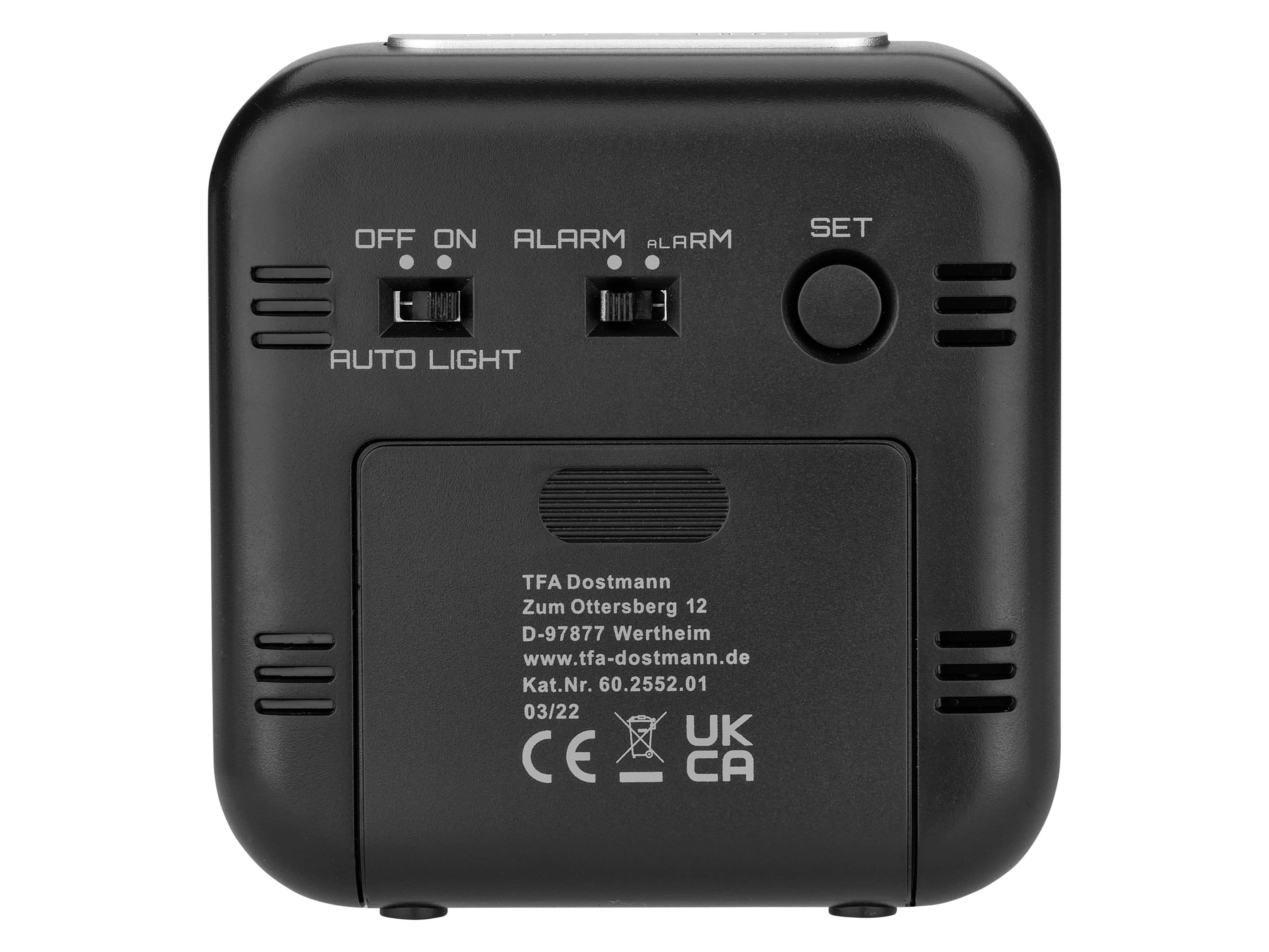 TFA Digitaler Funkwecker 60.2552.01, mit Temperatur BINGO 2.0