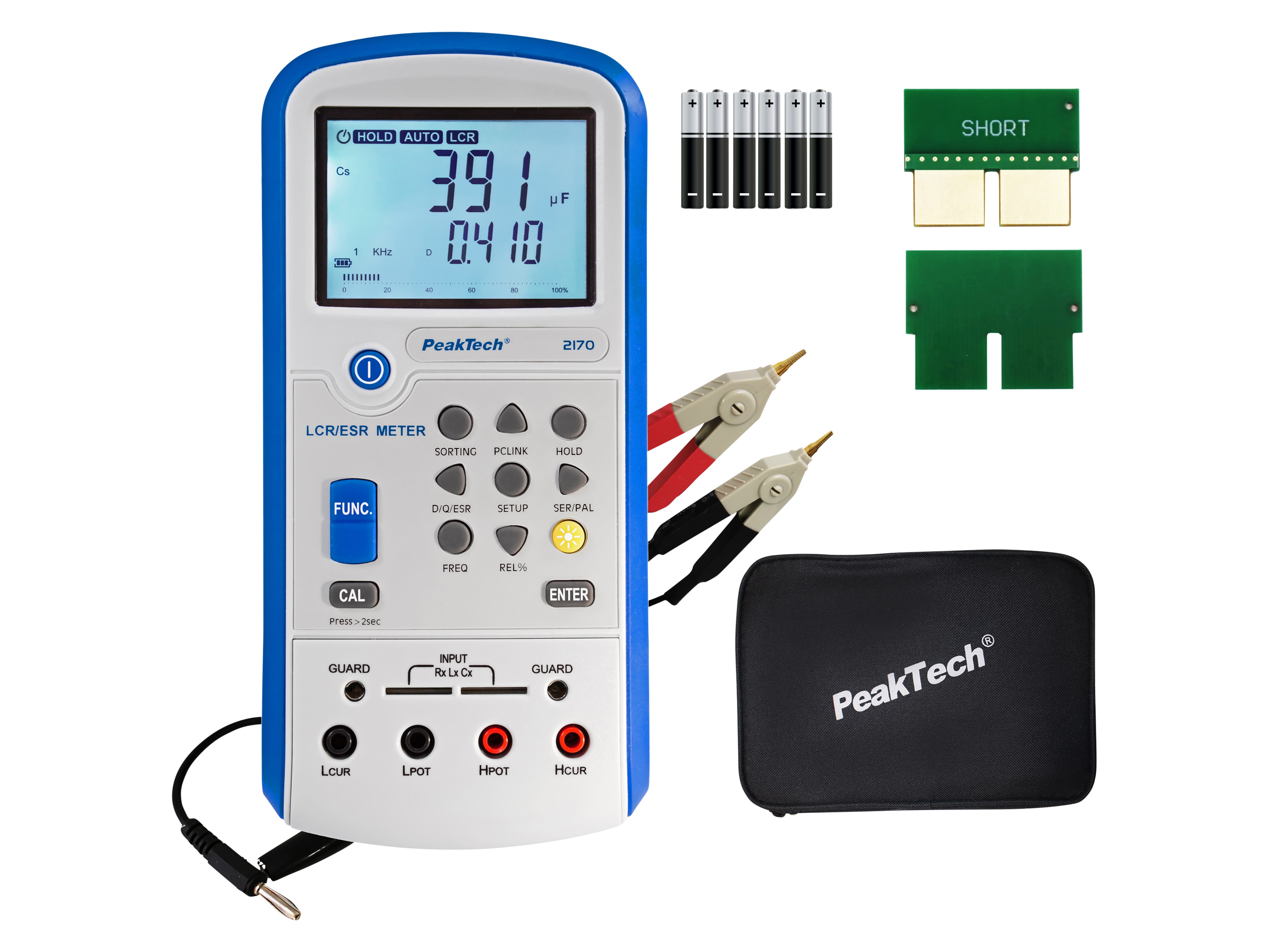 PEAKTECH LCR-/ESR Meter, P 2170, 100 Hz - 100 kHz, mit USB PEAKTECH LCR-/ESR Meter, P 2170, 100 Hz - 100 kHz, mit USB