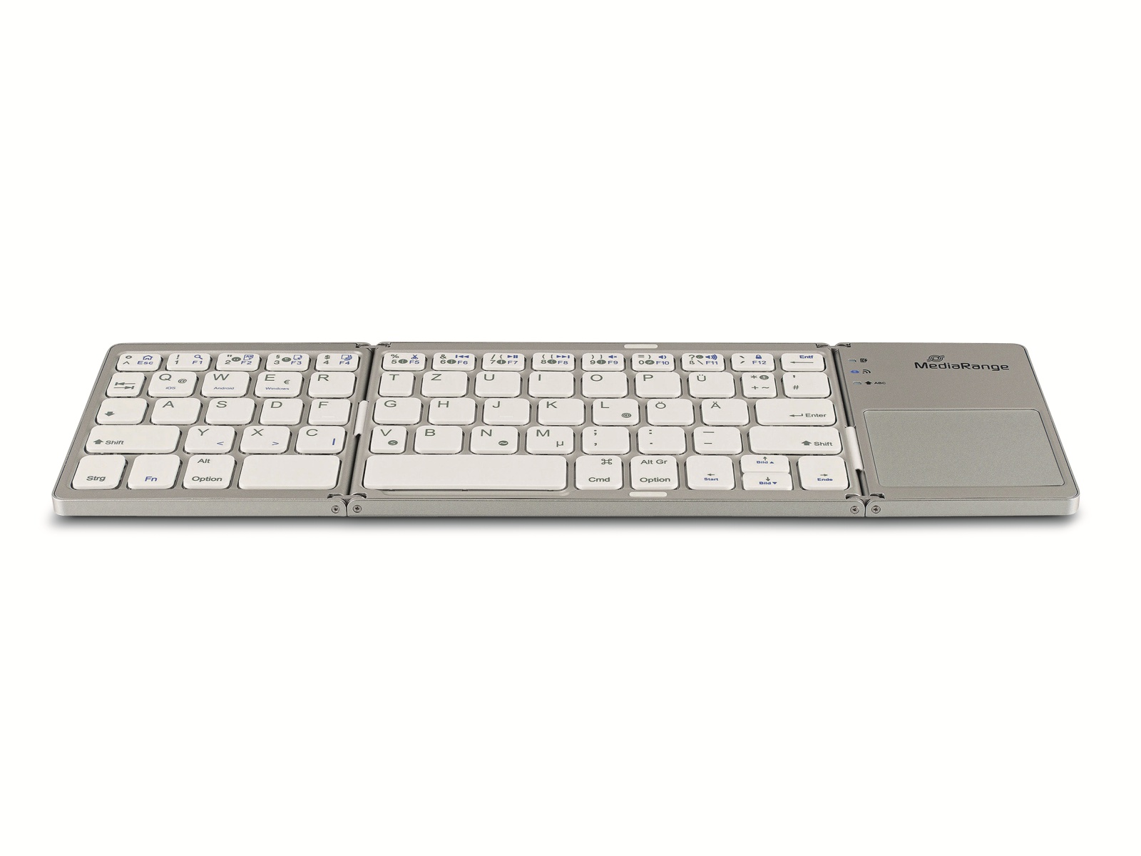 MEDIARANGE Funk-Tastatur MROS133, Touchpad, silber Funk-Tastatur MEDIARANGE MROS133, Touchpad, silber