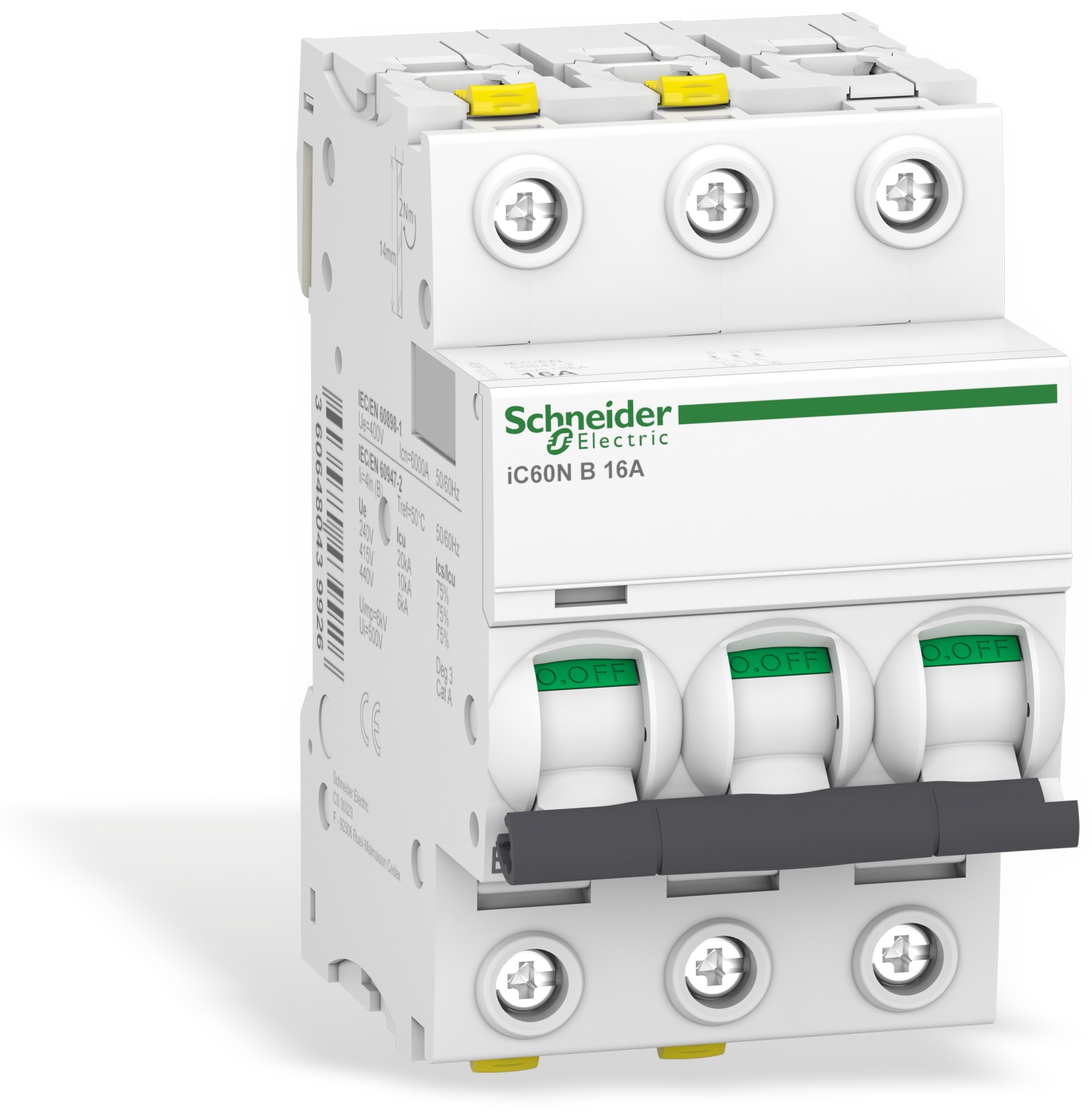 SCHNEIDER ELECTRIC Leitungsschutzschalter A9F03316, iC60N, B, 16A SCHNEIDER ELECTRIC Leitungsschutzschalter A9F03316, iC60N, B, 16A