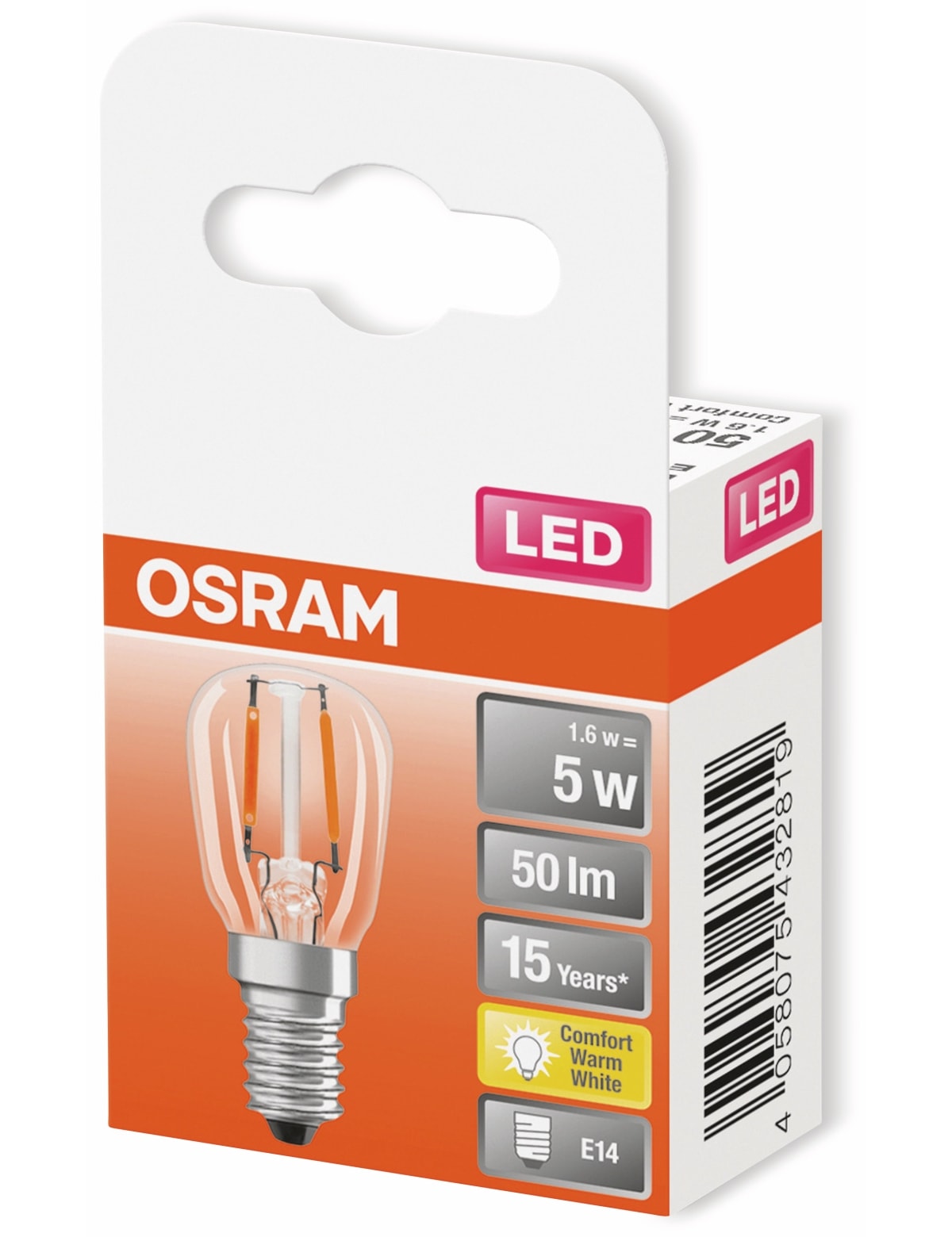 OSRAM LED-Lampe, E14, 1 W, 70 lm, 2400 K OSRAM LED-Lampe, E14, 1,6 W, 50 lm, 2400 K