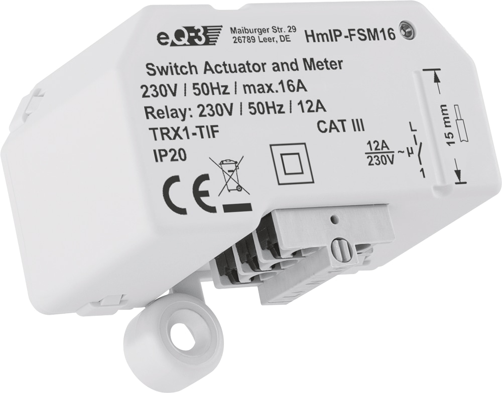 HOMEMATIC IP Smart Home 150239A0 Schalt-Mess-Aktor, 16A, Unterputz HOMEMATIC IP Smart Home 150239A0 Schalt-Mess-Aktor, 16A, Unterputz